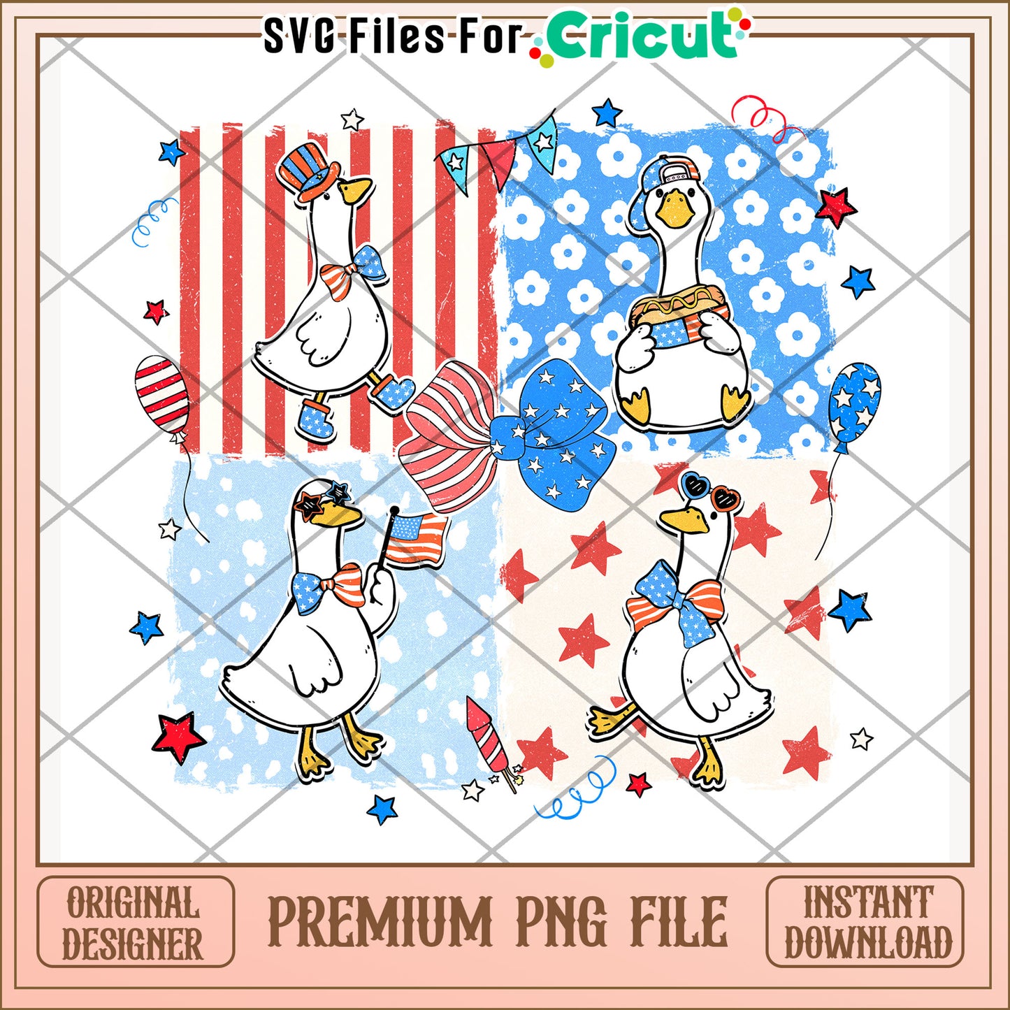 Funny goose american flag design png, america i love png, red white and blue png