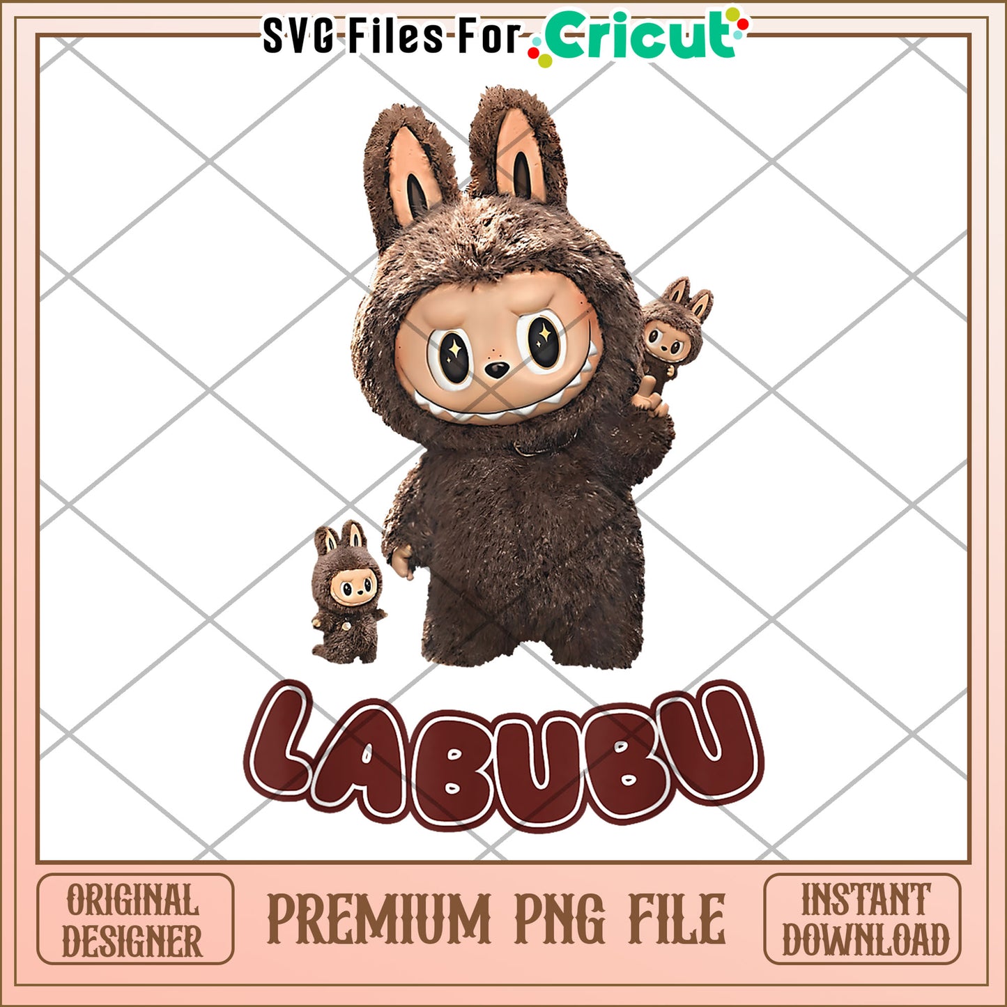 Funny labubu cute labubu the monsters brown meme png, labubu the monster png
