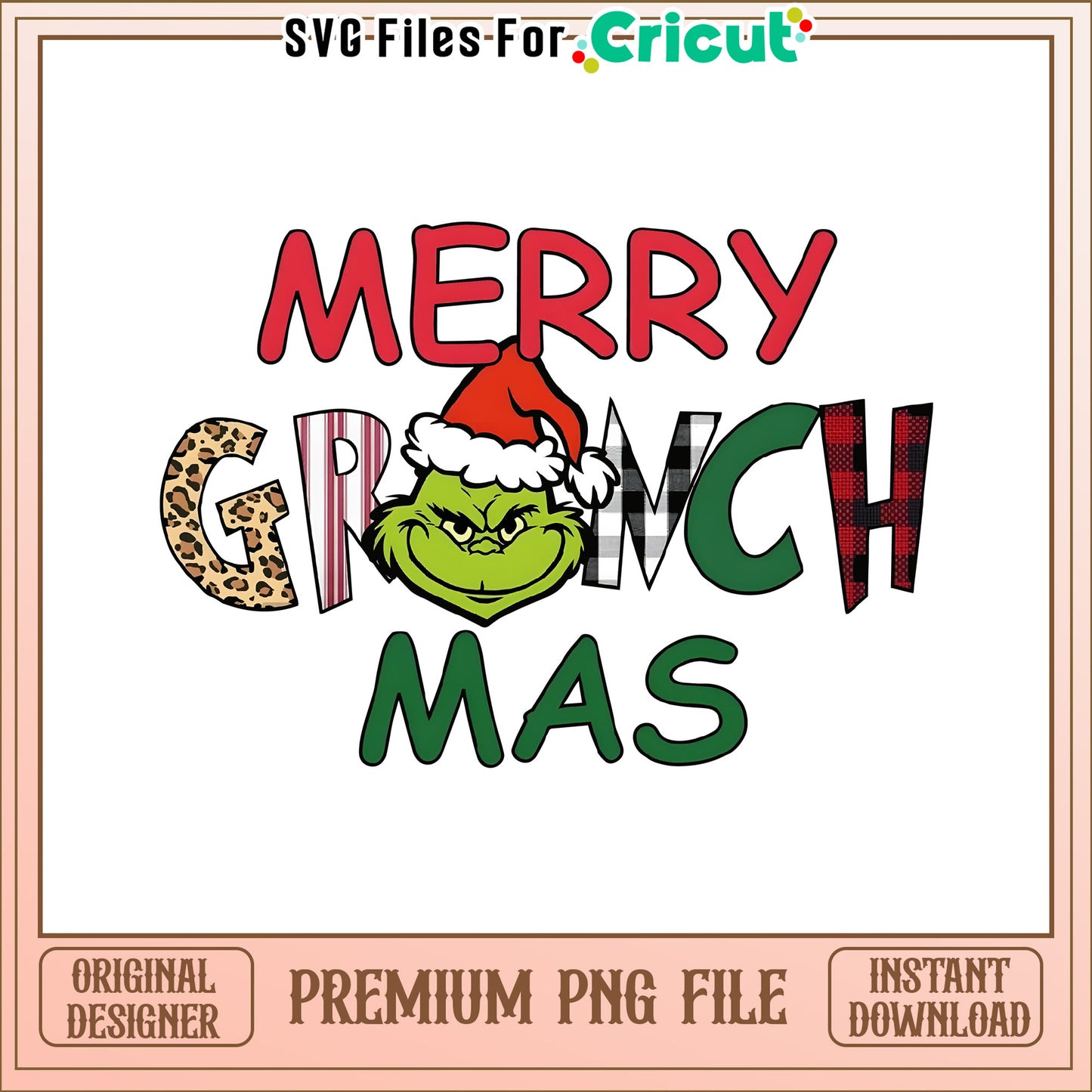 Funny merry grinchmas santa vibe png, grinch christmas decoration png