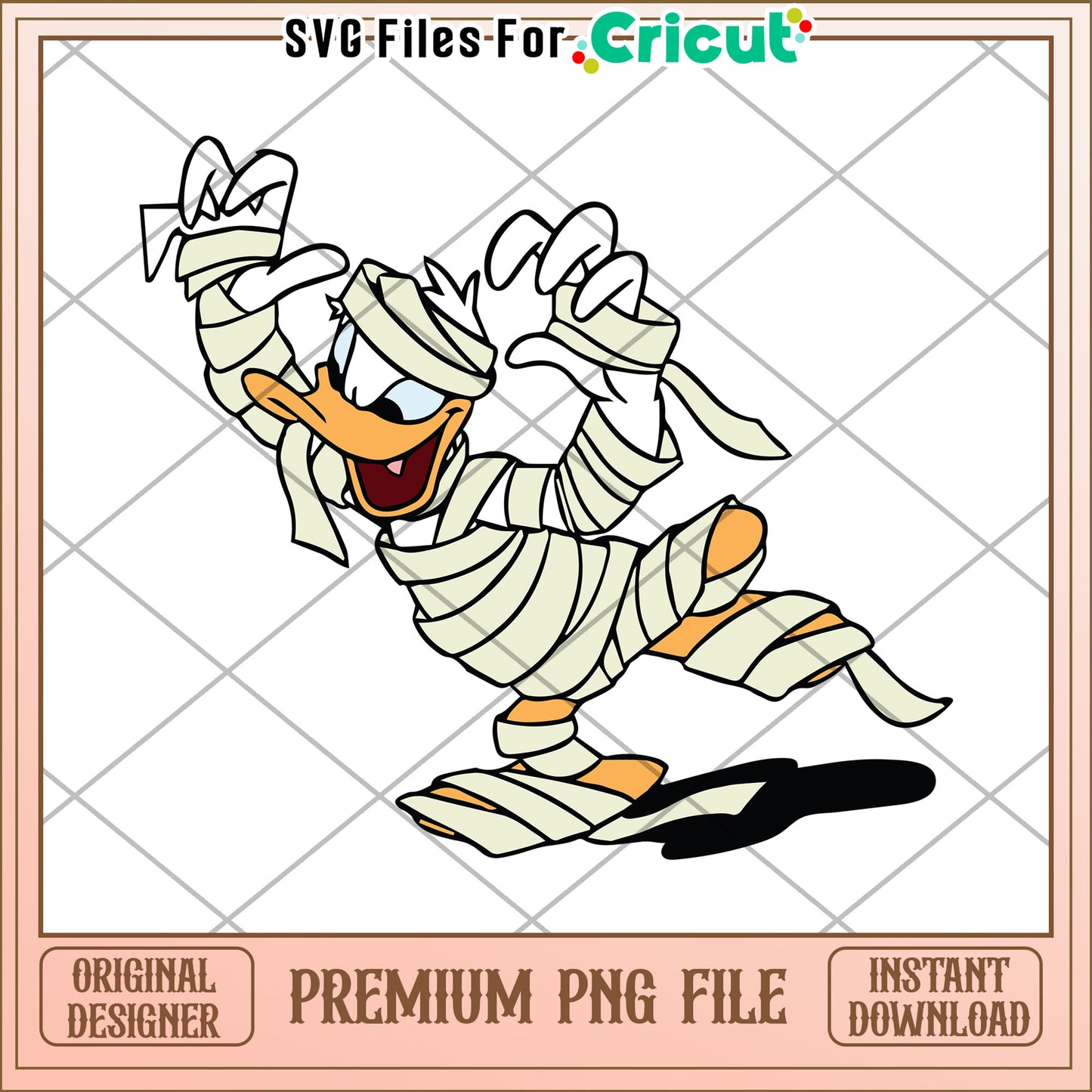 Funny mummy donald png, spooky png, halloween countdown png