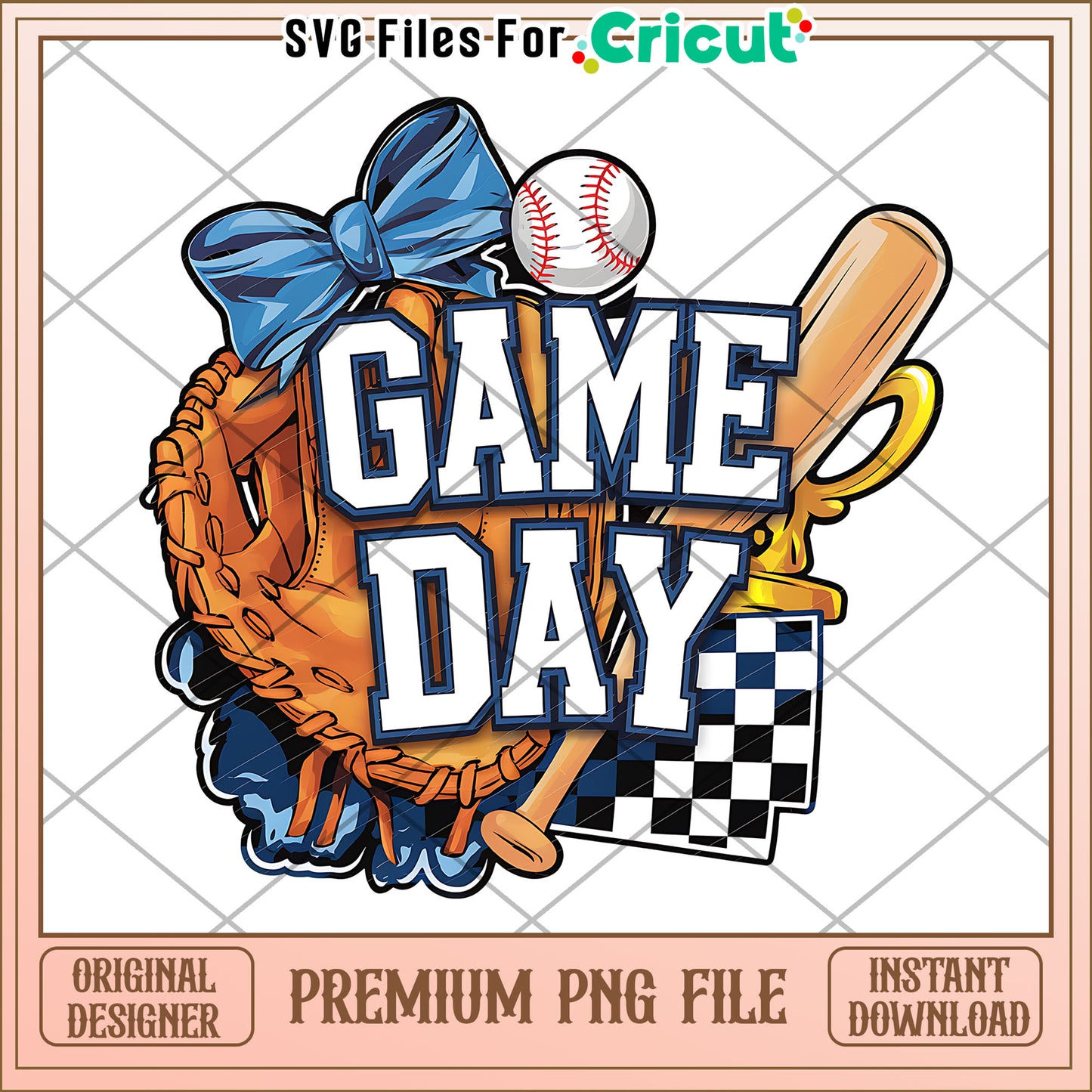 Game Day Baseball PNG Design