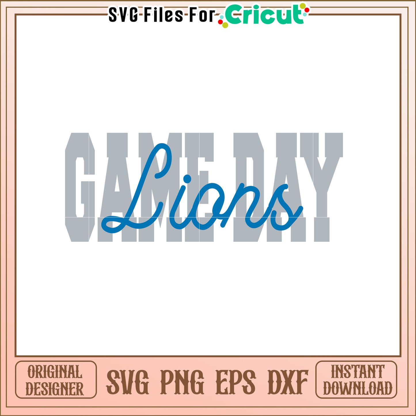 Game Day Lions SVG Design