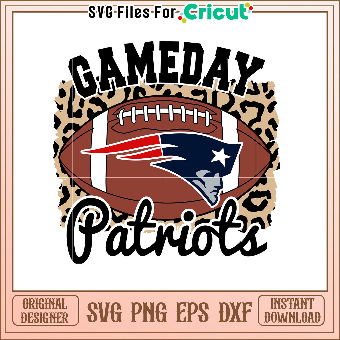Game Day Patriots Football SVG