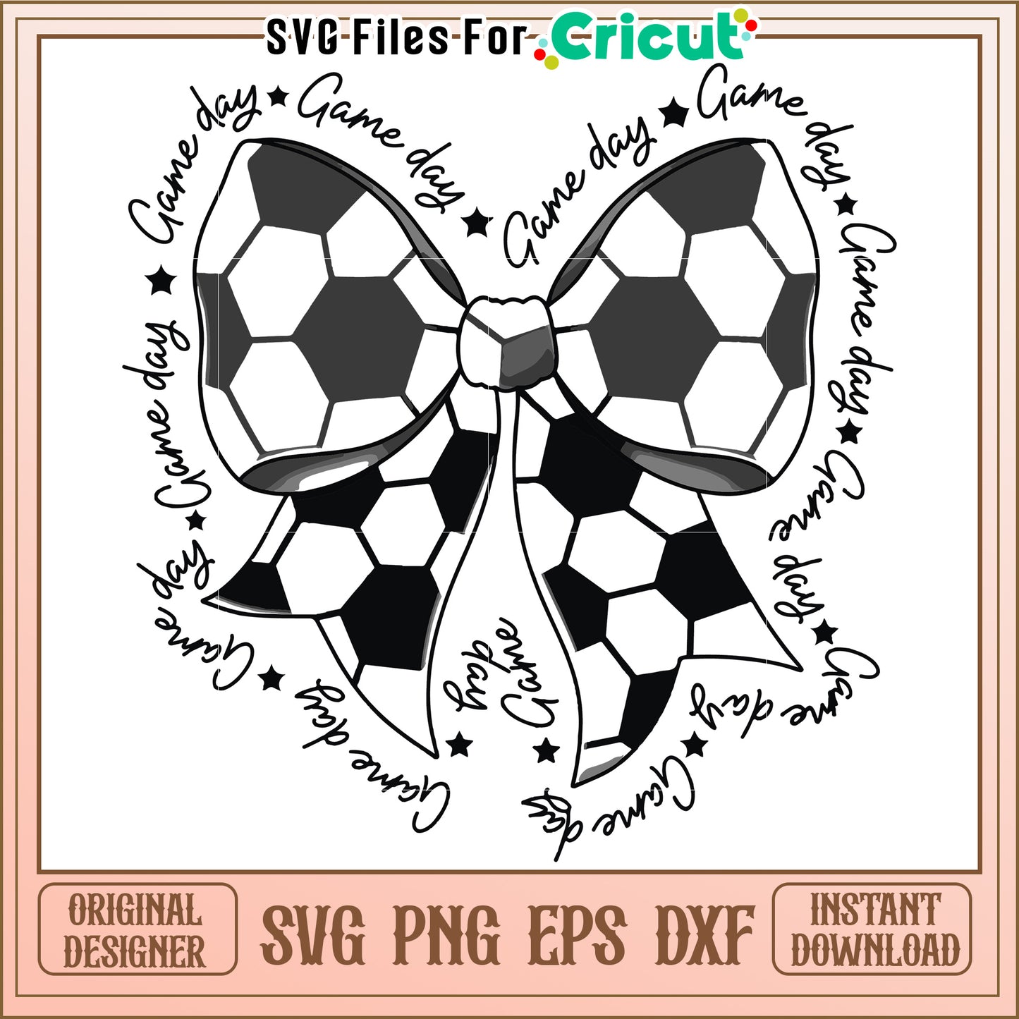 Game Day Soccer Bow Design, Perfect for Sports Enthusiasts
