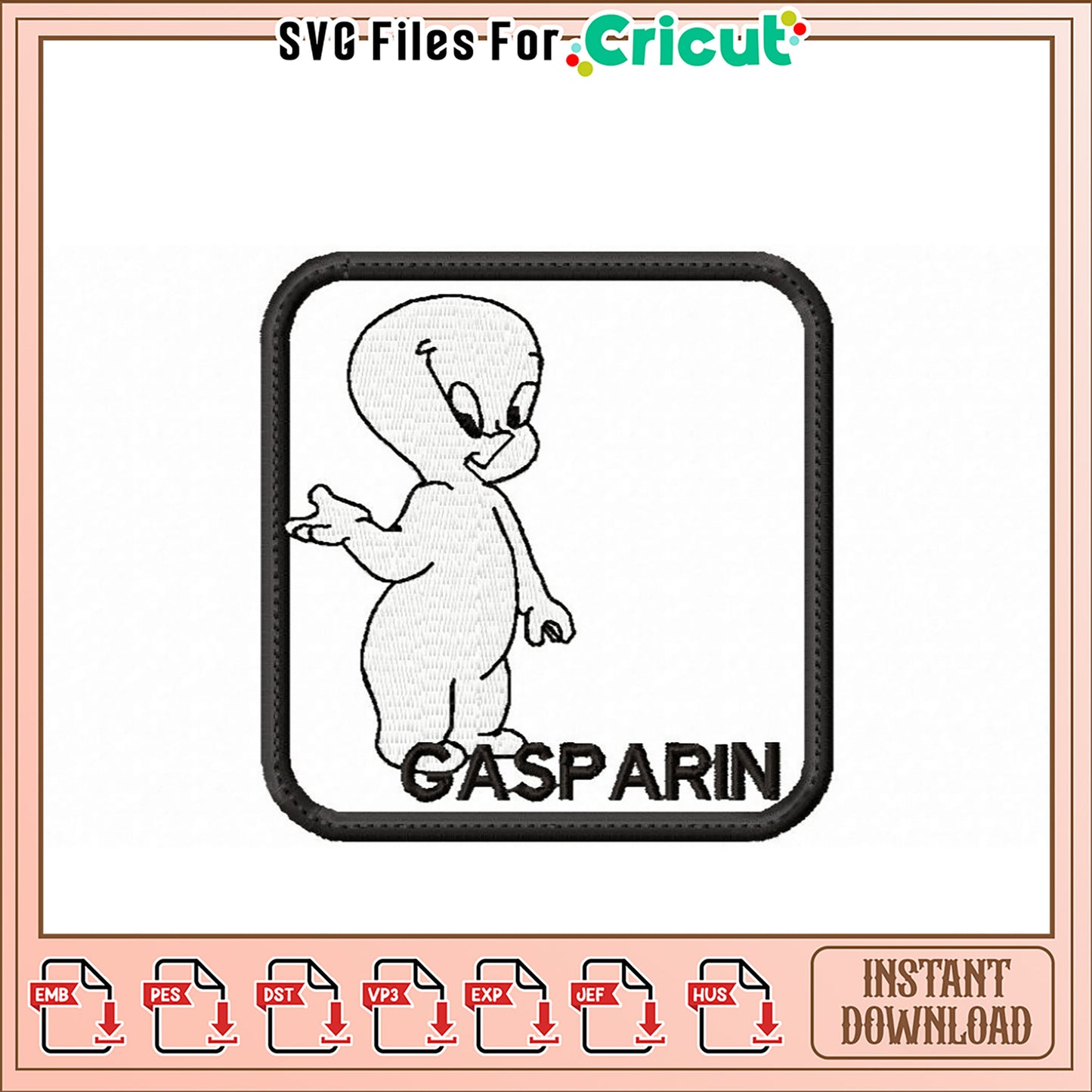 Gasparin Embroidery Design Instant Download