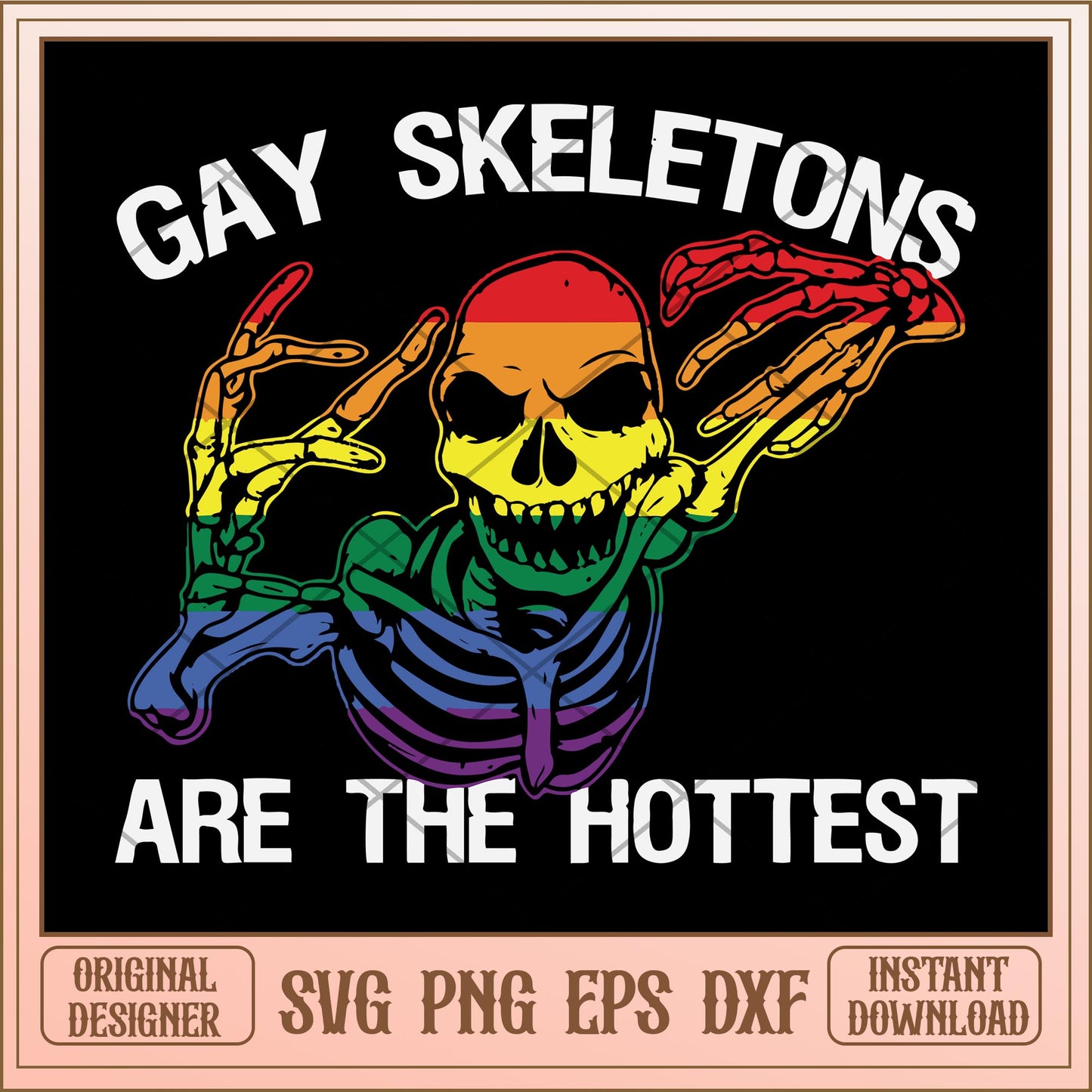 Gay skeletons are the hosttest svg, halloween characters svg, digital download