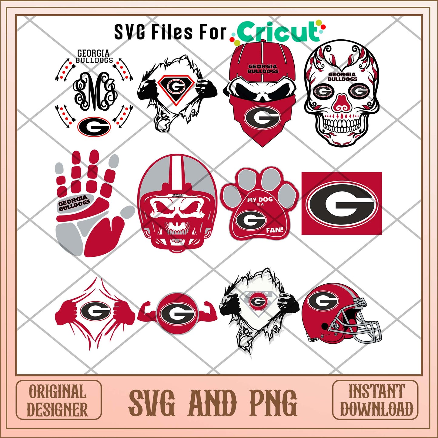 Georgia bulldogs skull svg, Georgia bulldogs svg bundle, NCAA svg