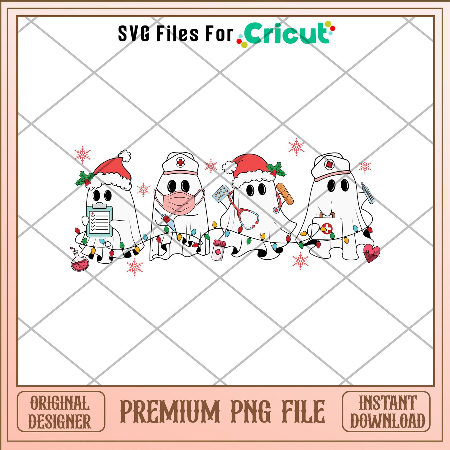 Ghost santa hat png, christmas light png, christmas day png