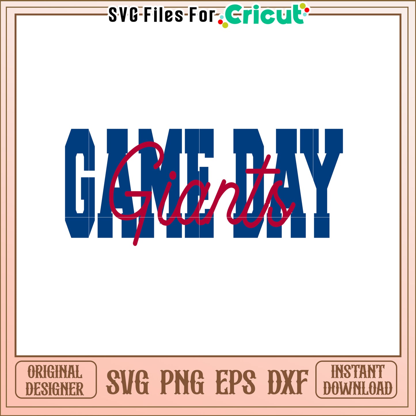 Giants Game Day SVG Design