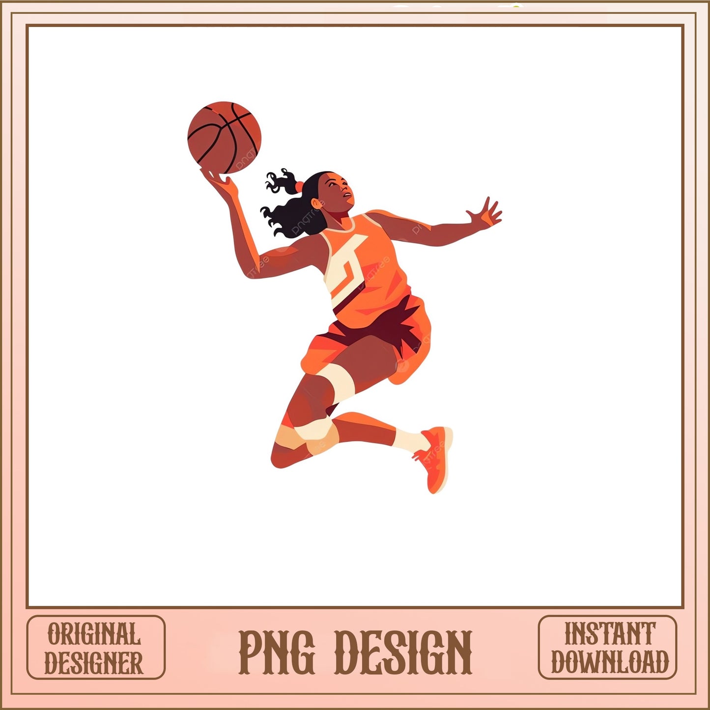 Girl Basketball Player PNG, Women Basketball Clipart, Sports PNG