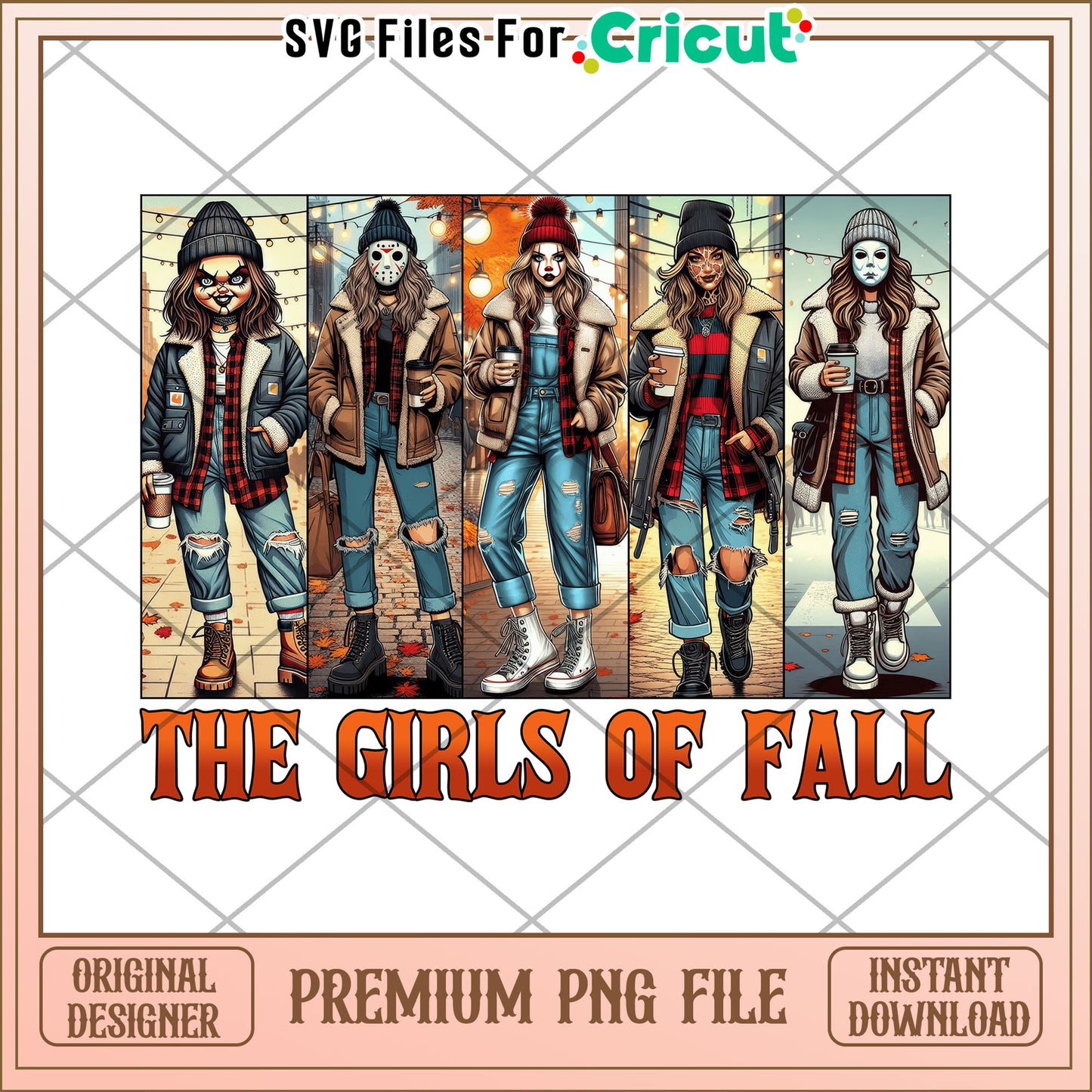 Girls of fall png, happy halloween png, times for halloween png
