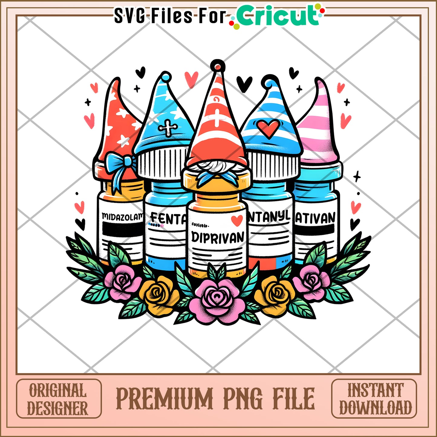 Gnome Medicine Bottles PNG Download