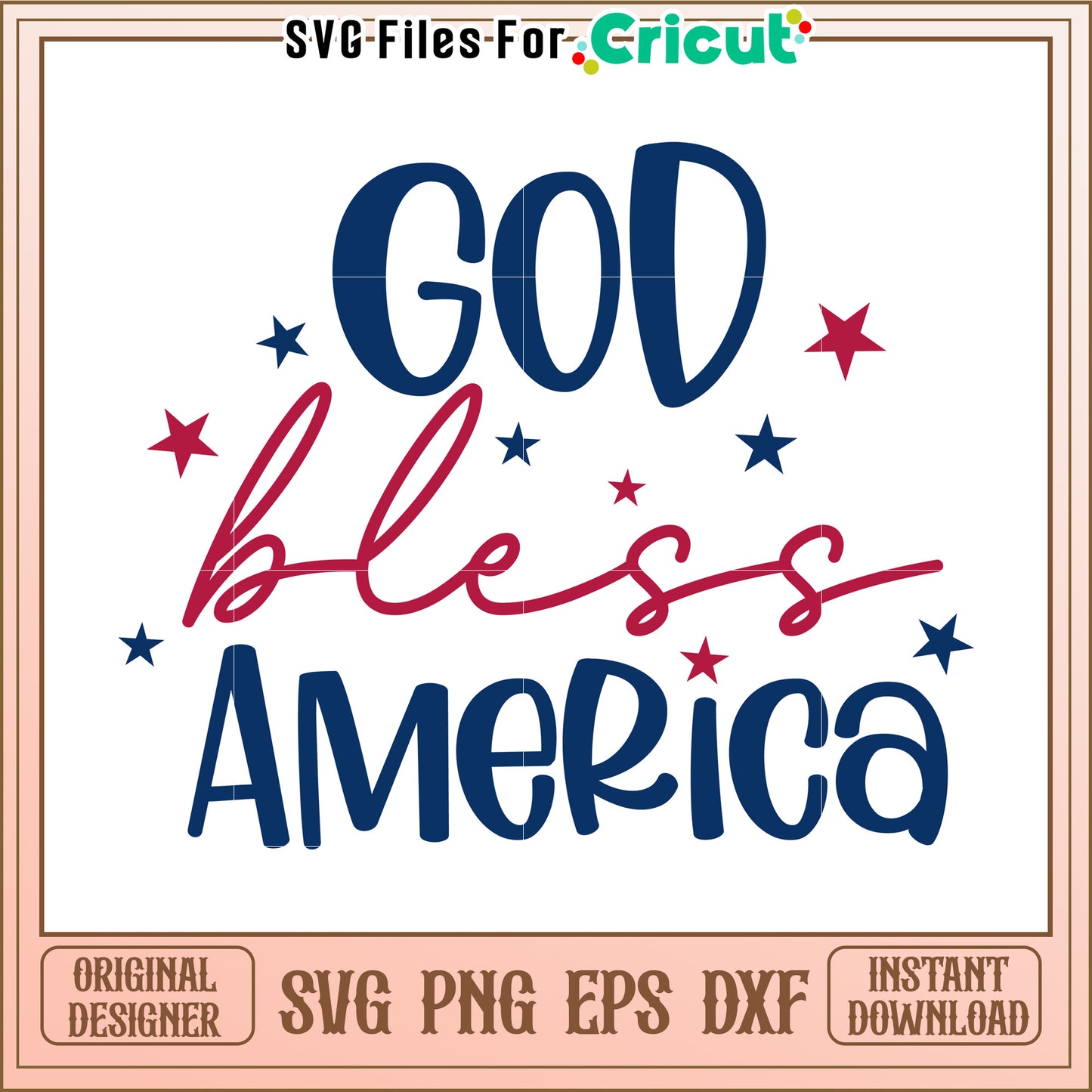 God Bless America SVG Cut File
