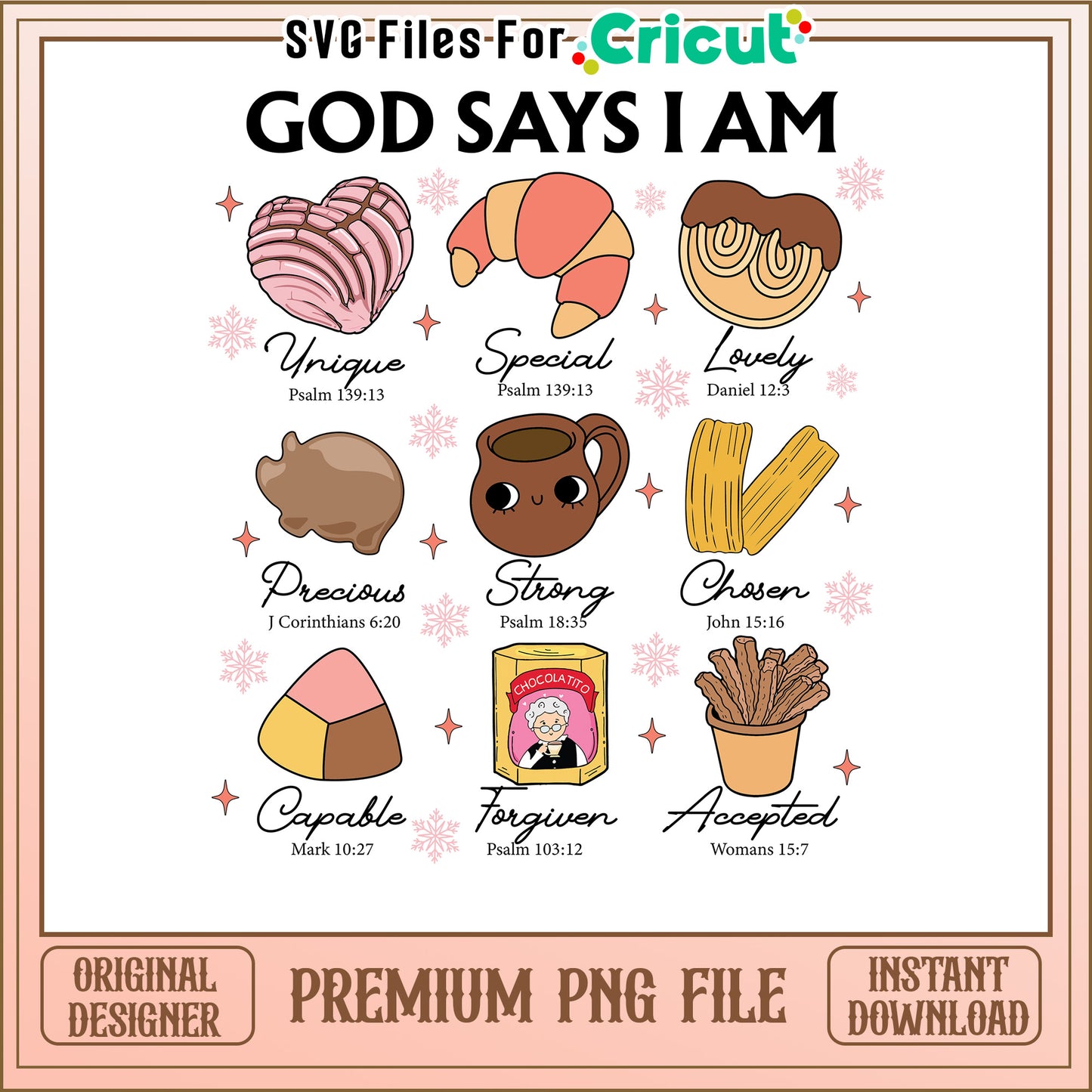 God Says I Am Design with Inspirational Quotes, Premium PNG Download