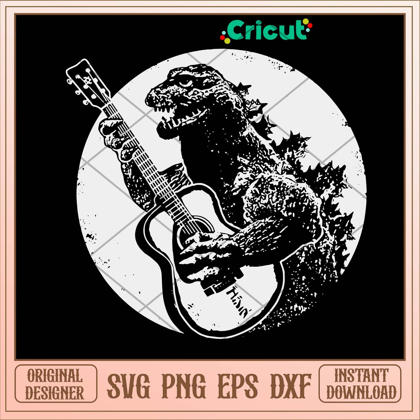Godzilla Guitar Svg