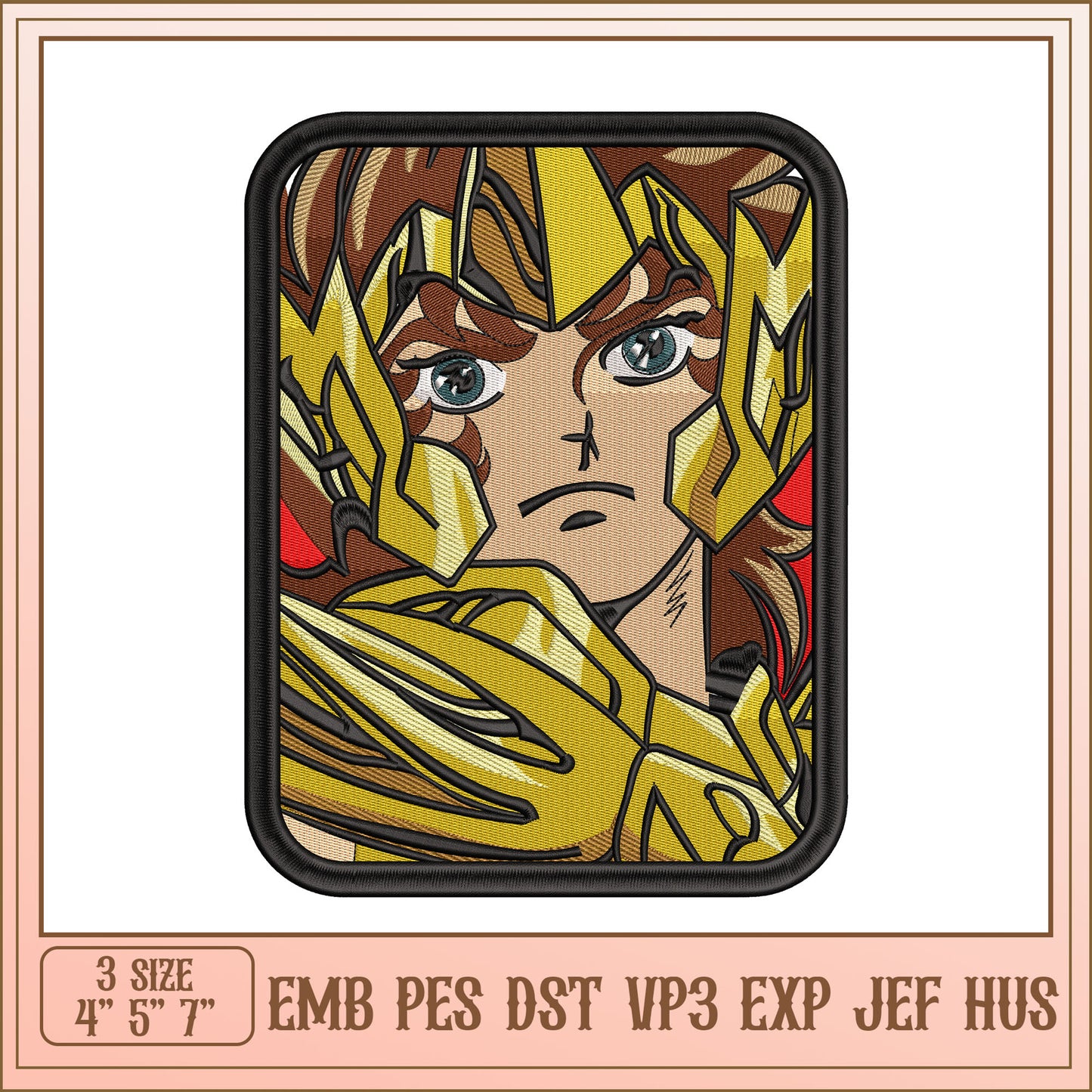 Gold Saint Seiya Embroidery Design - EMB PES DST