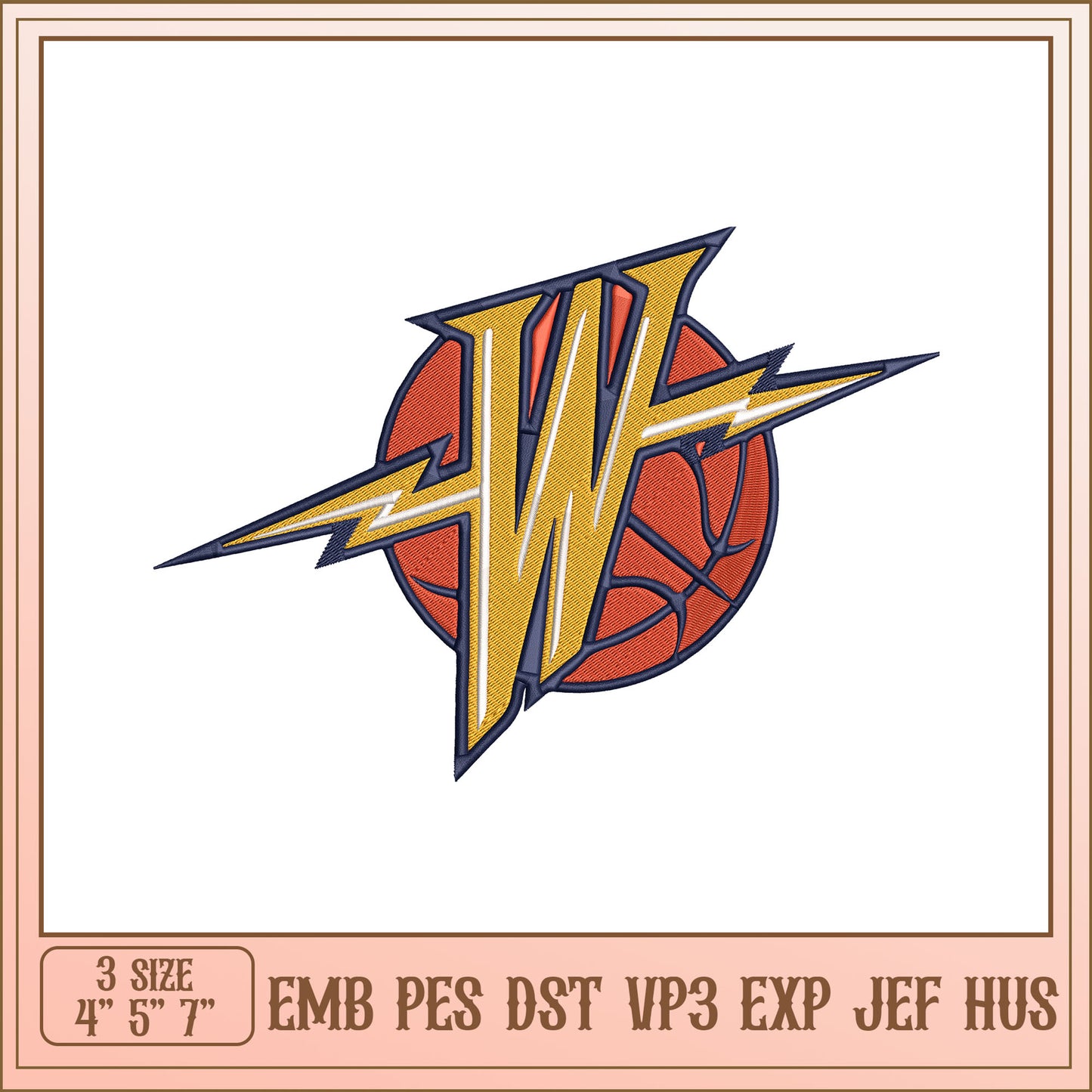 Golden State Basketball Embroidery Design for All Formats