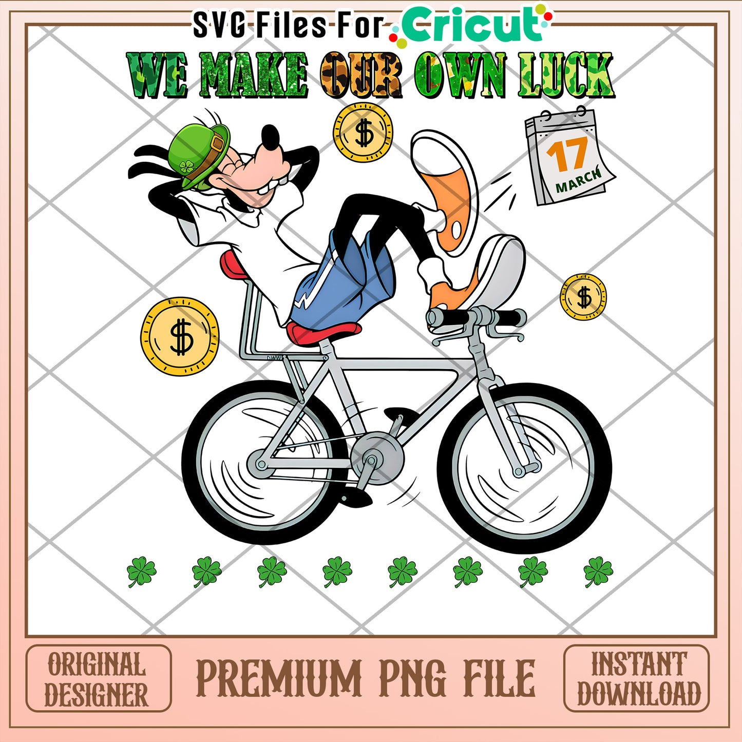 Goofy St Patricks Day PNG Cricut