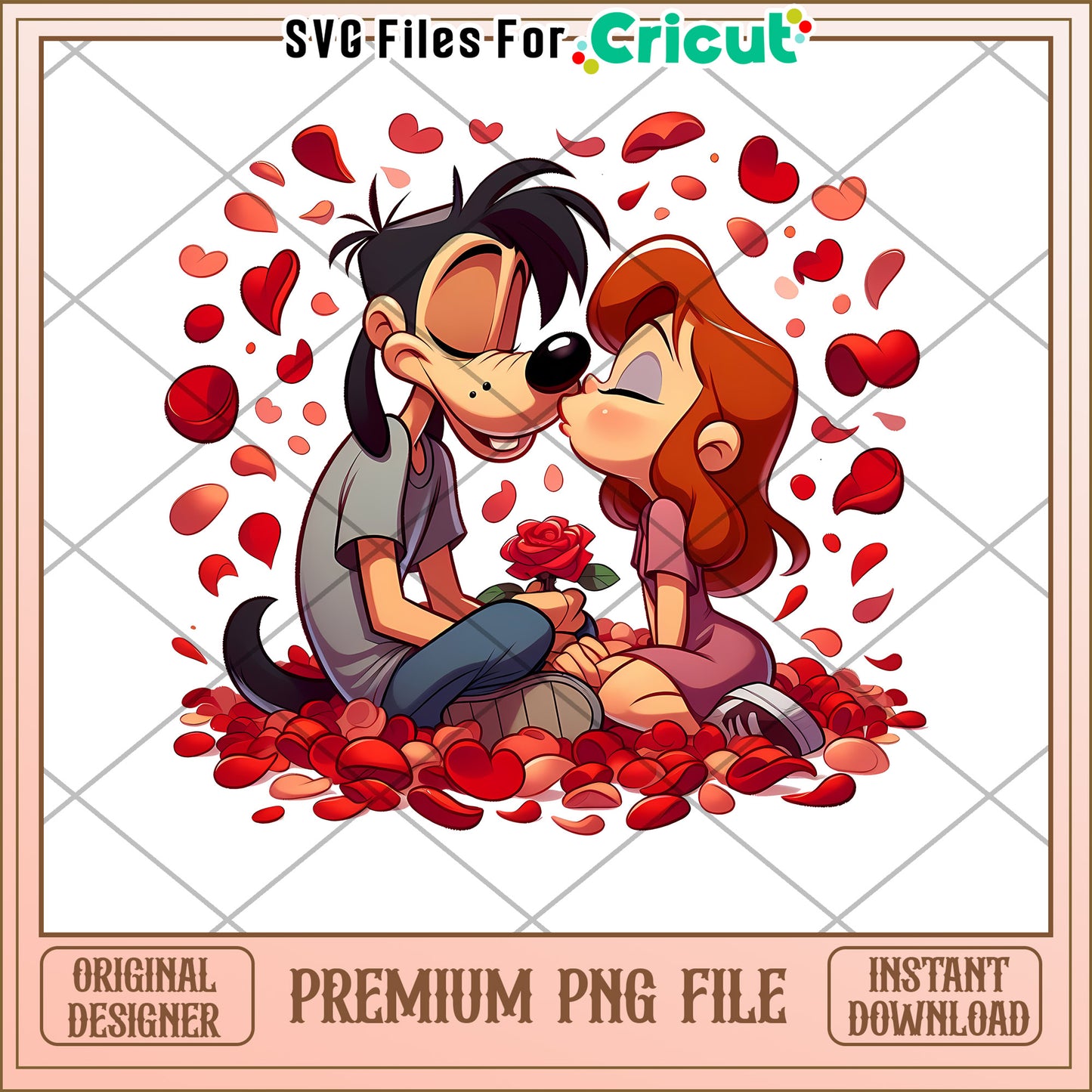 Goofy & Max Valentine PNG Download