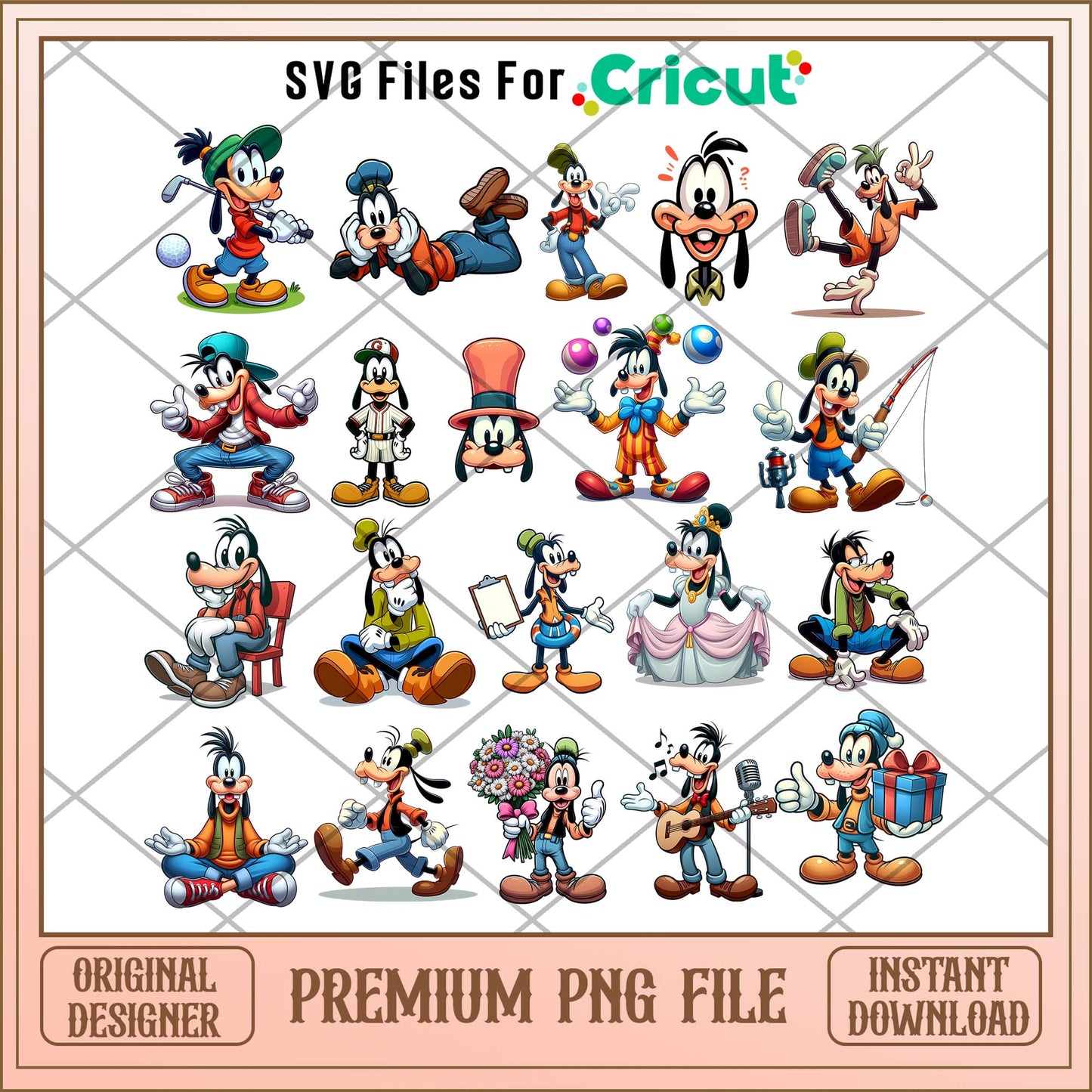 Disney Goofy Chibi png bundle, Disney chibi movies bundle, Disney png