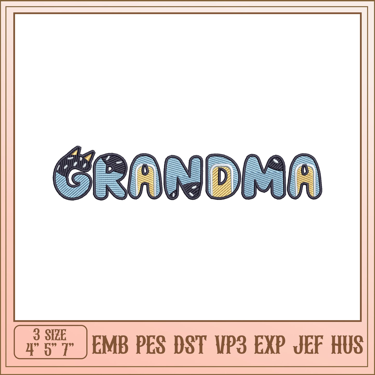 Grandma Embroidery Design