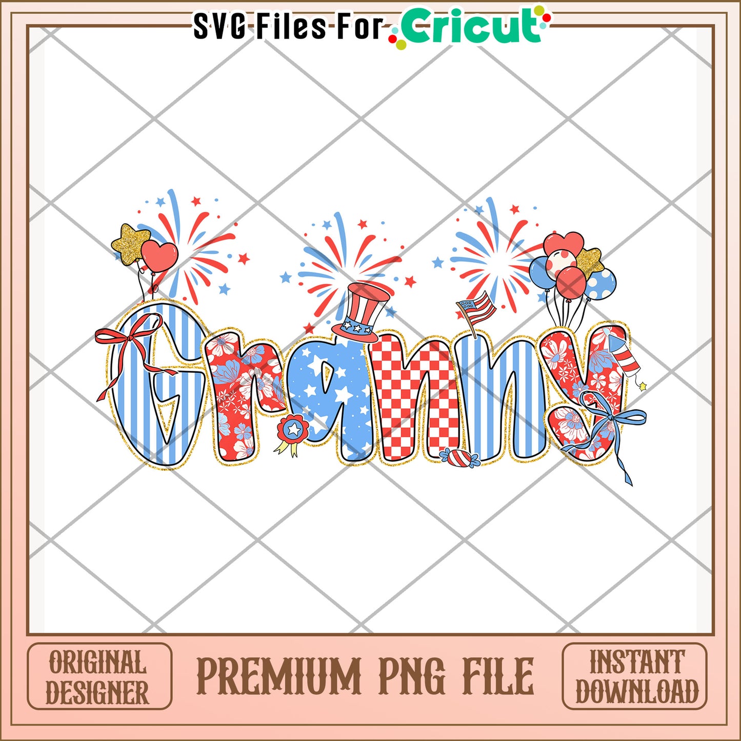 Granny design png, cute grandma png, family love png