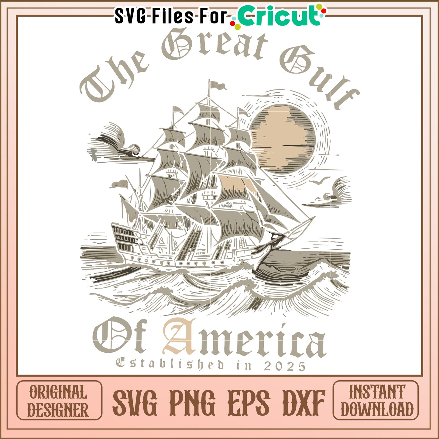 Great Gulf of America Vintage Ship Design, Established in 2025