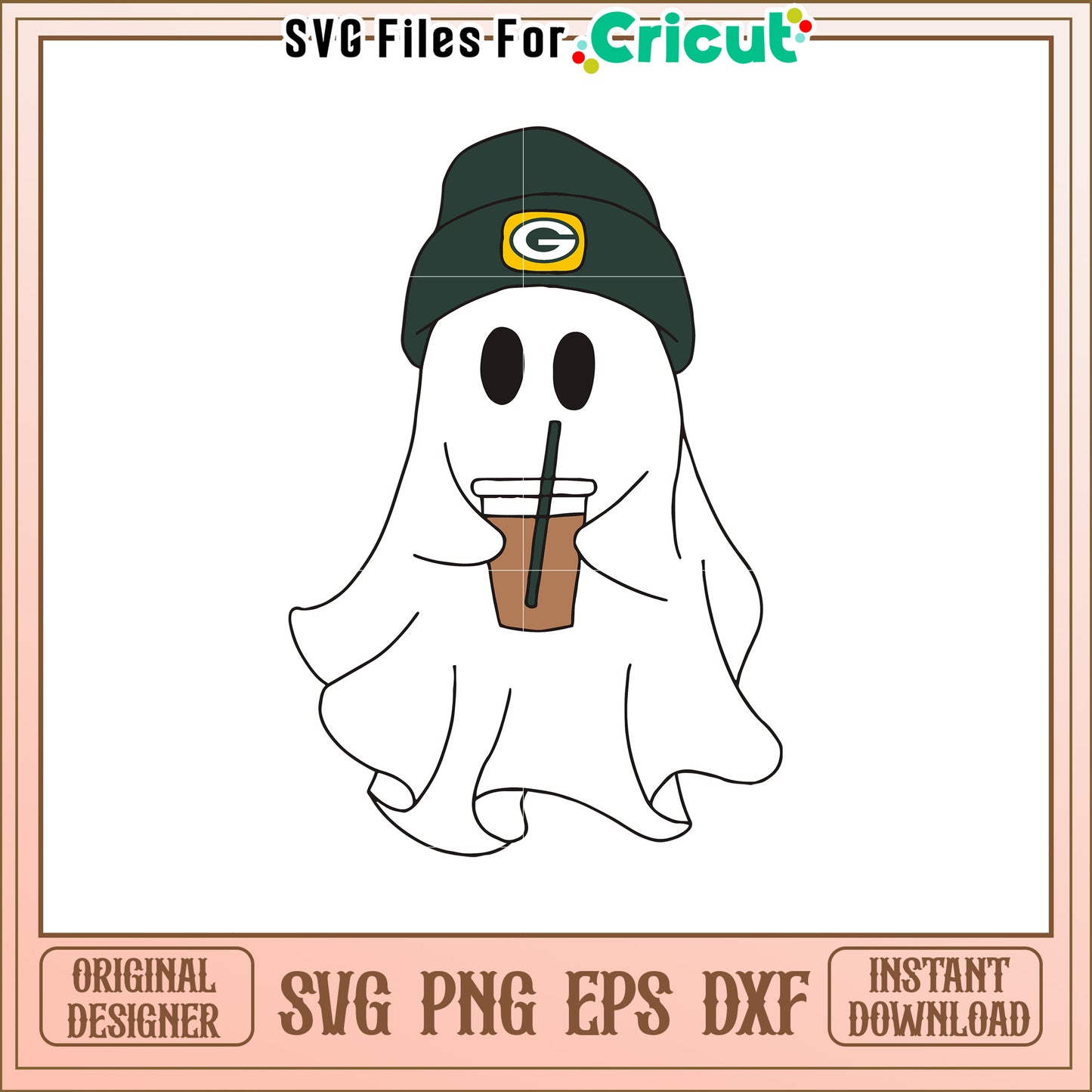 Green Bay Ghost SVG Coffee Design