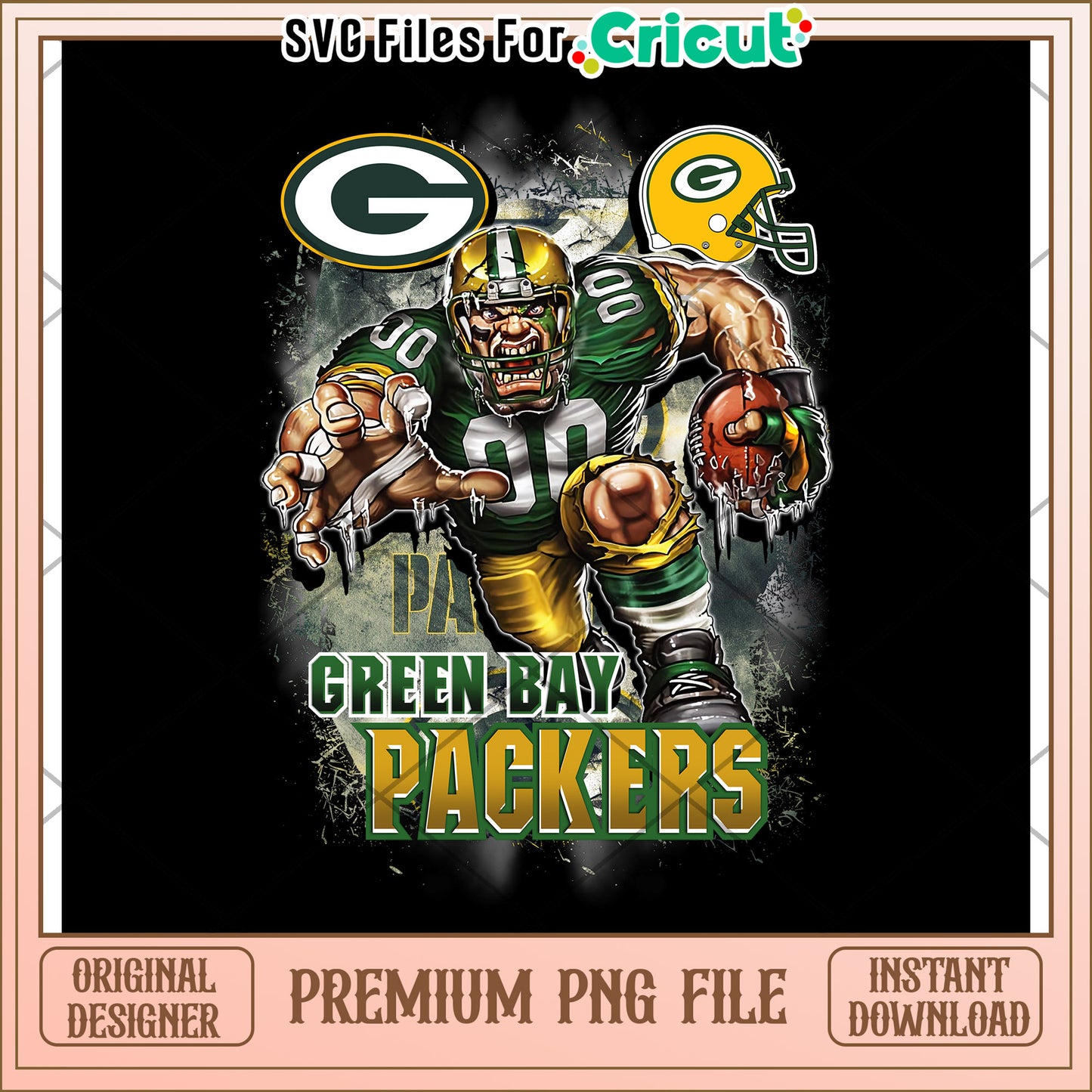 Green Bay Packers PNG Design for Cricut Projects, Perfect for Fans