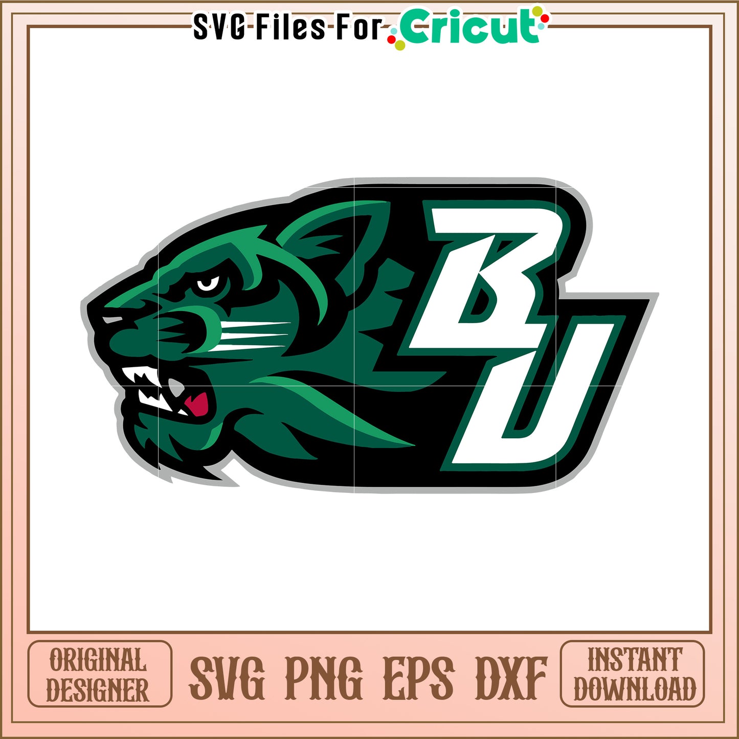Green Panther Logo SVG Design for Cricut, Perfect for Craft Projects