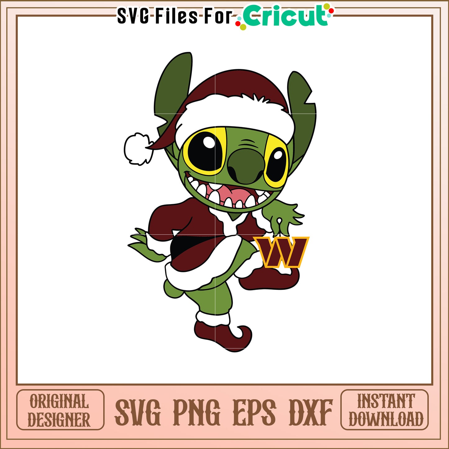 Green Stitch Christmas SVG Design