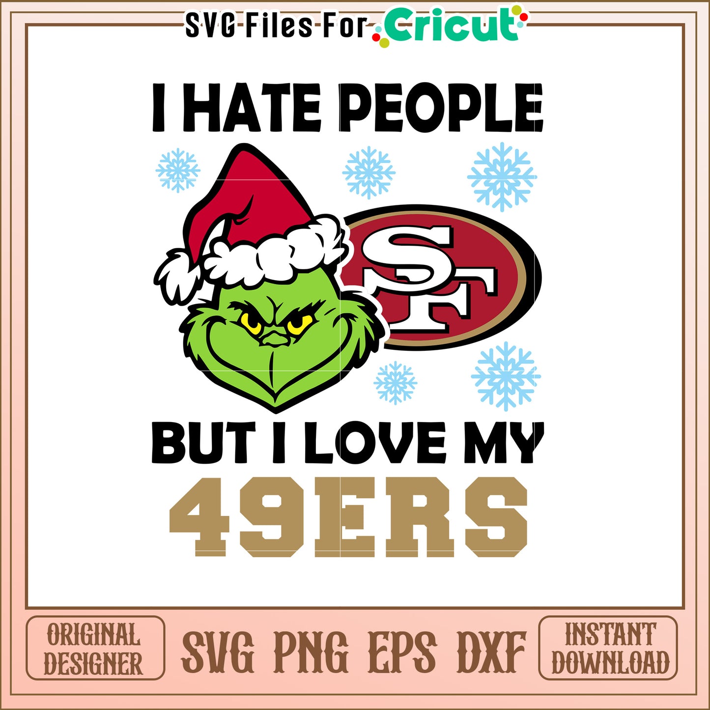 Grinch 49ers Christmas SVG Design