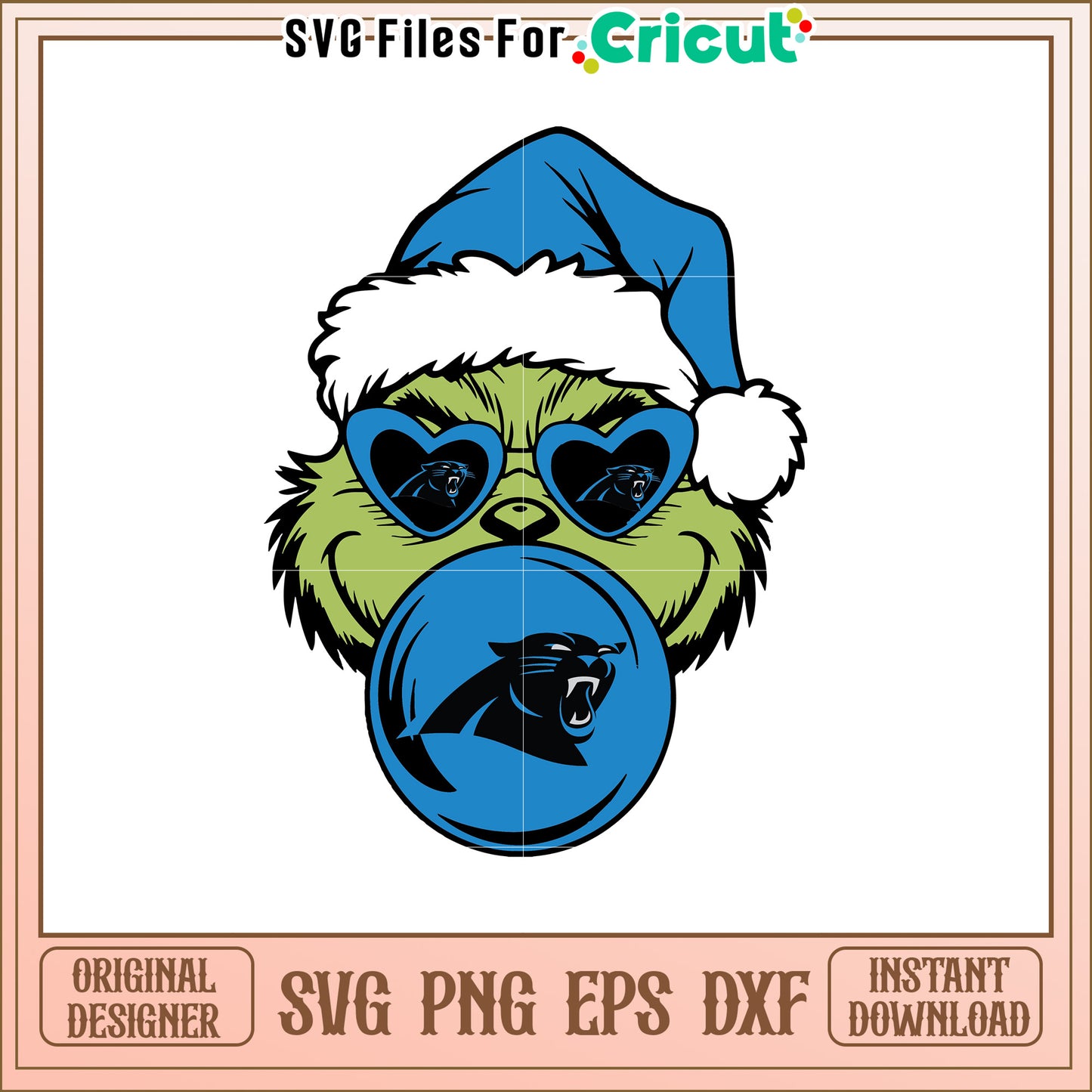 Grinch Carolina Panthers Christmas SVG