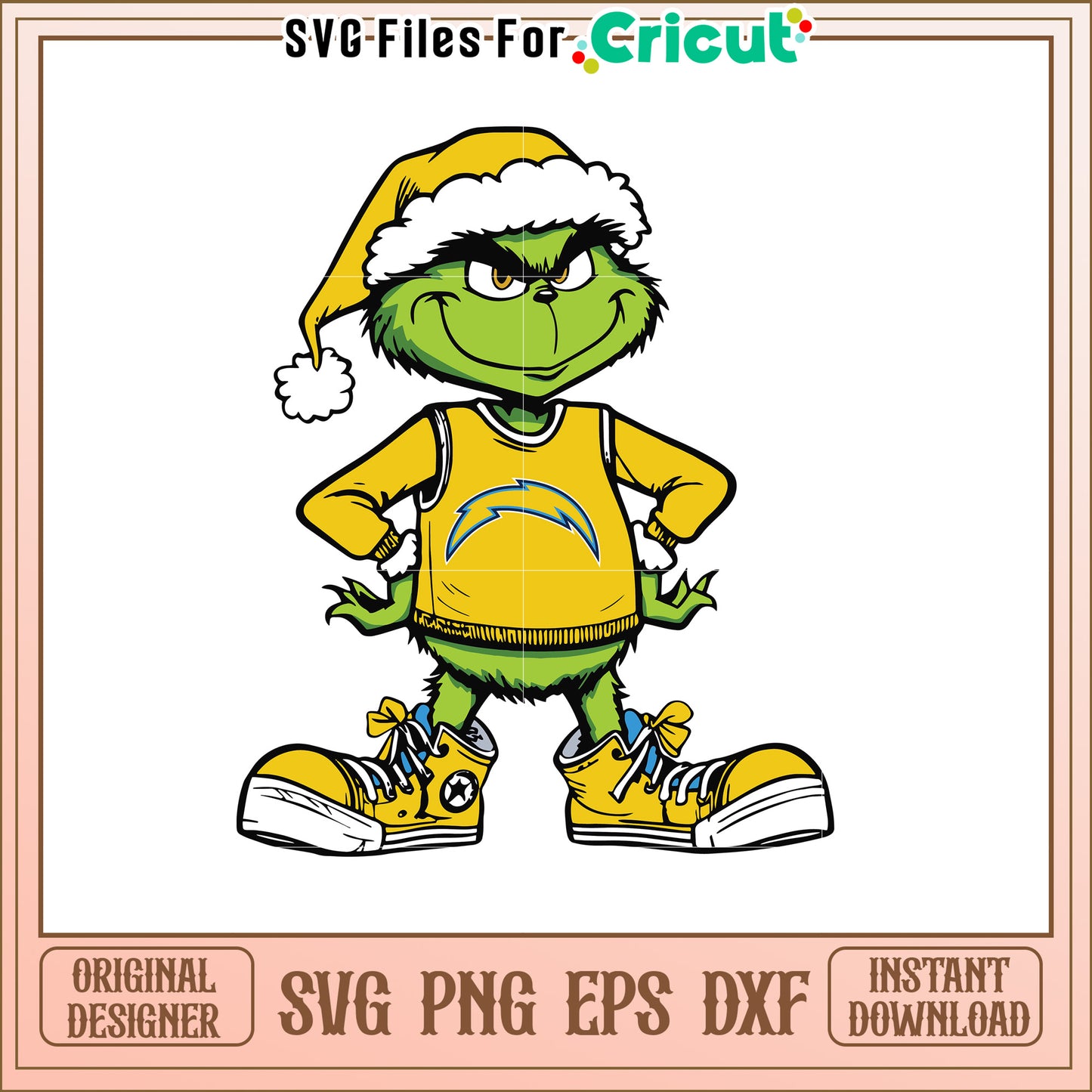 Grinch Chargers SVG Design