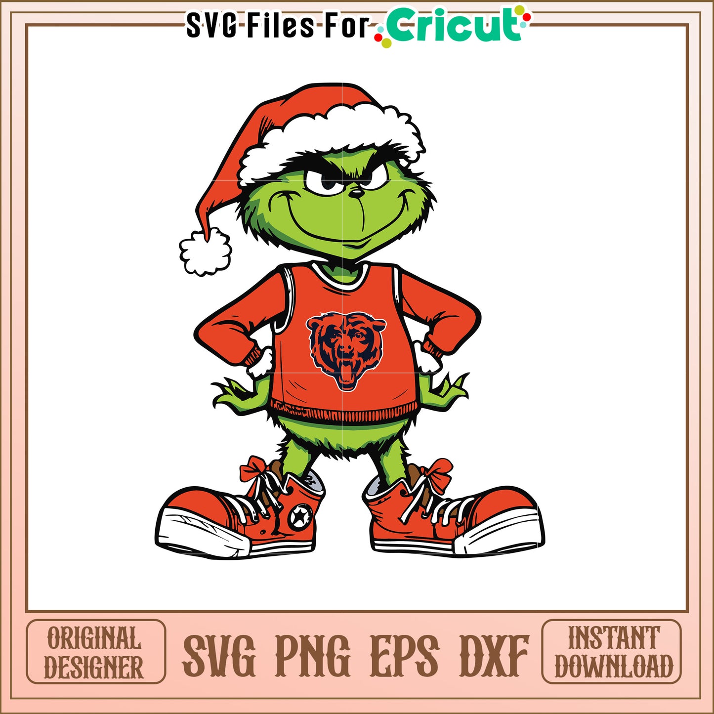 Grinch Chicago Bears SVG Design