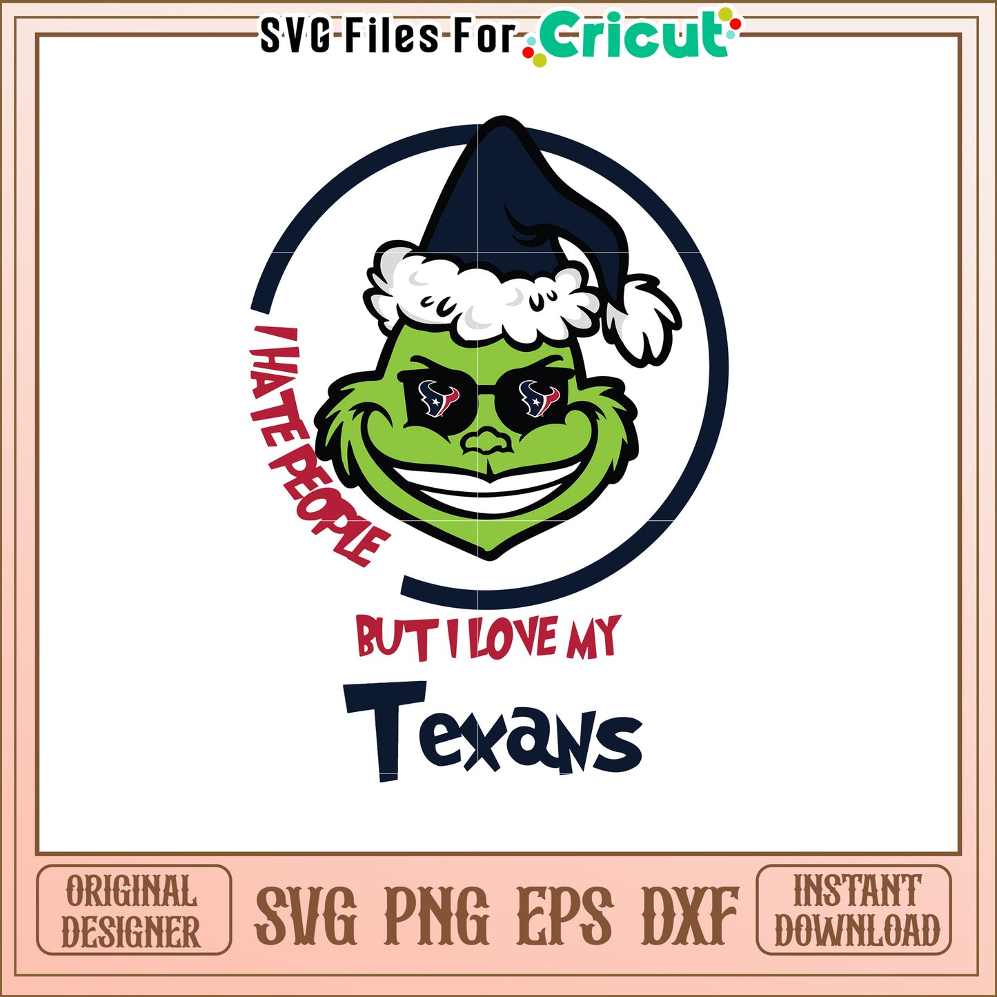 Grinch Inspired SVG Design for Texans Fans Fun
