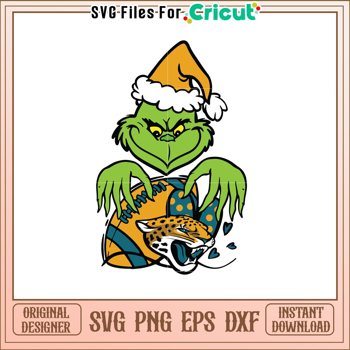 Grinch Jacksonville Jaguars SVG