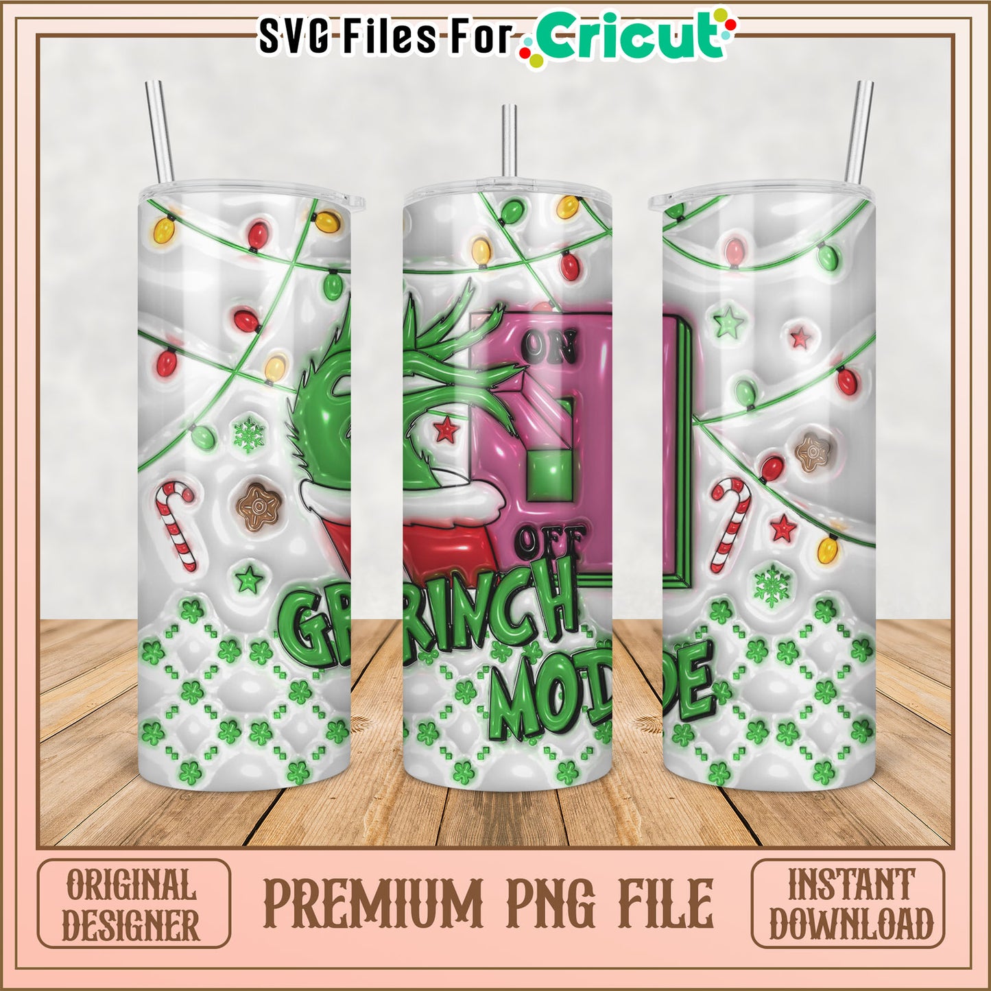 Grinch Mode PNG Sublimation Design