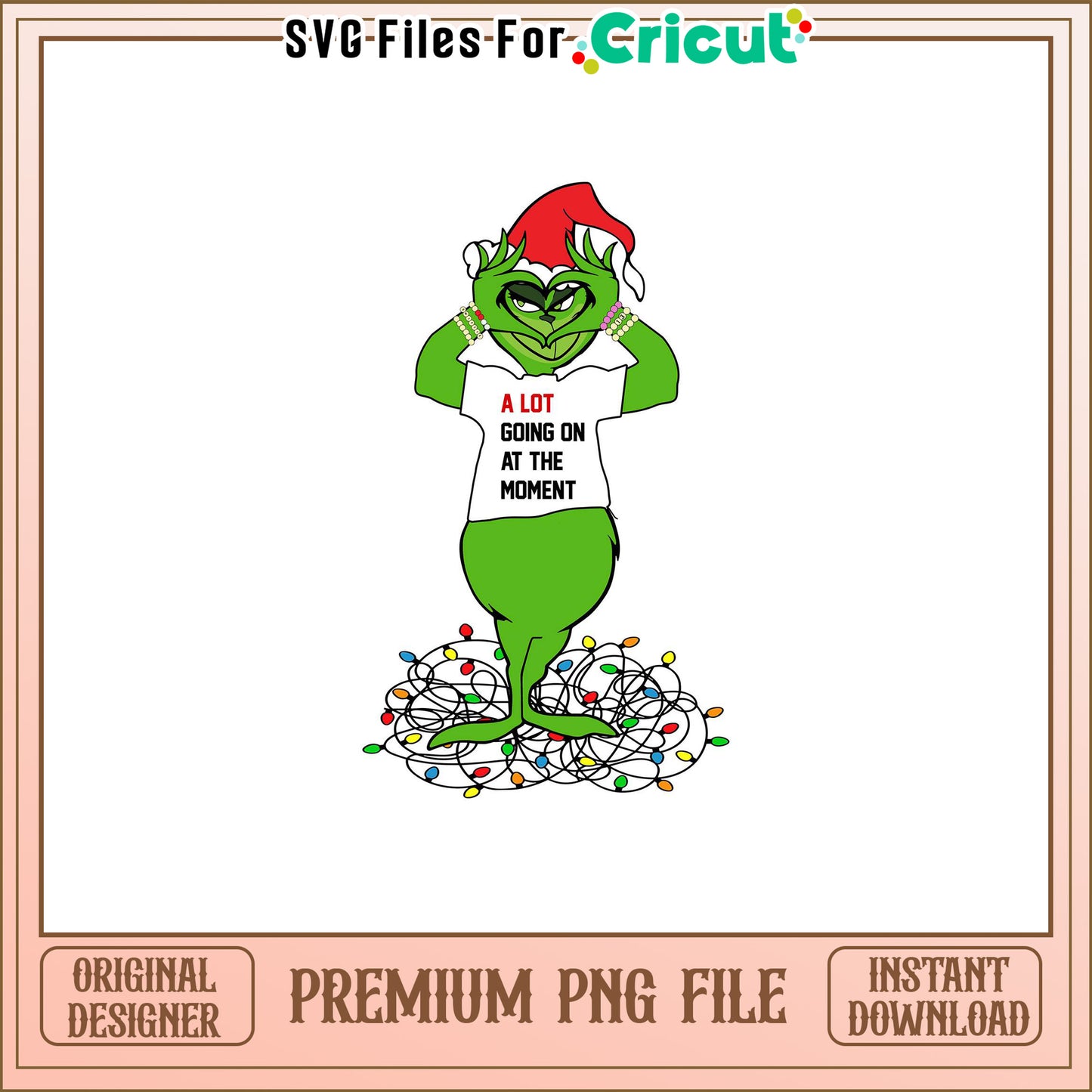 Grinch PNG File for Cricut, Perfect for Holiday Crafting Projects
