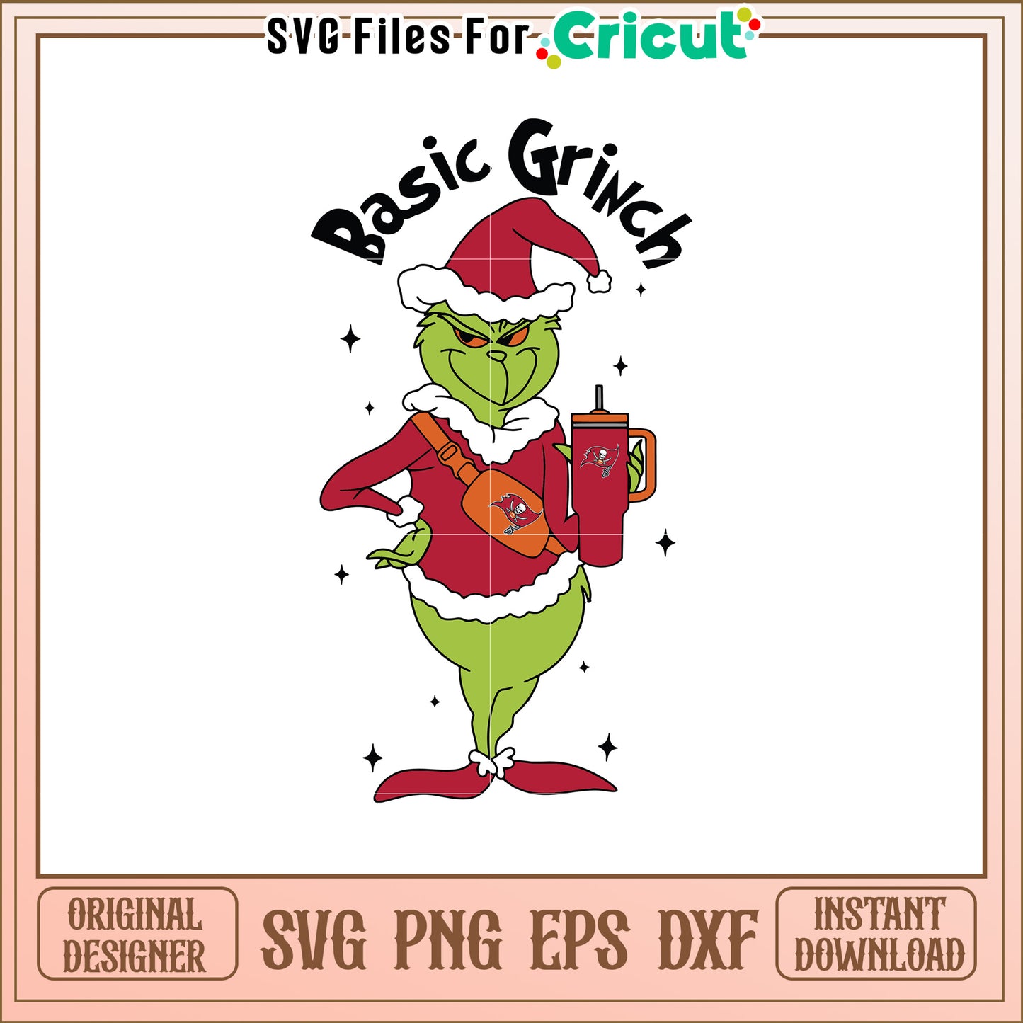Grinch SVG Christmas Buccaneers Design