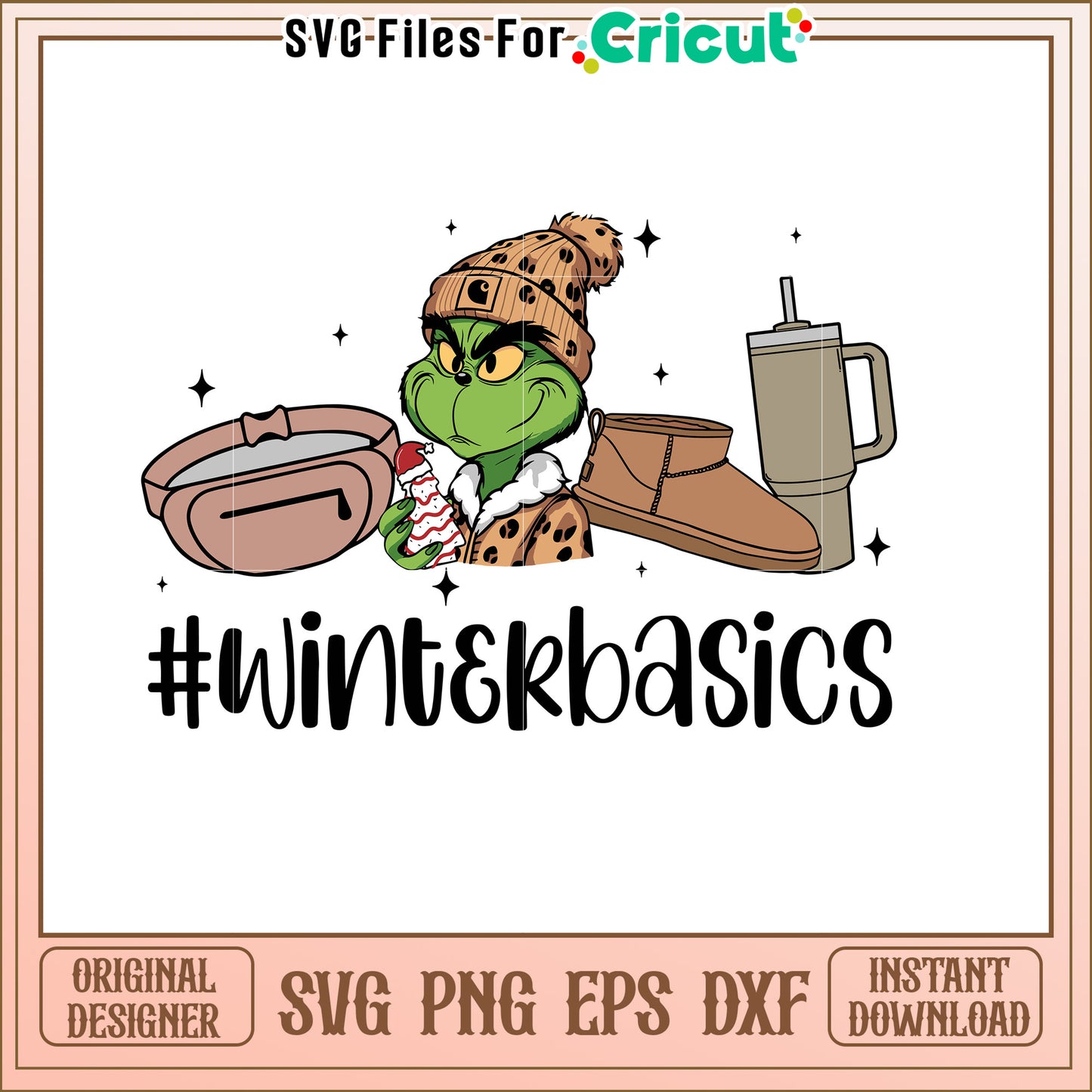 Grinch SVG Cut File Xmas Hipster