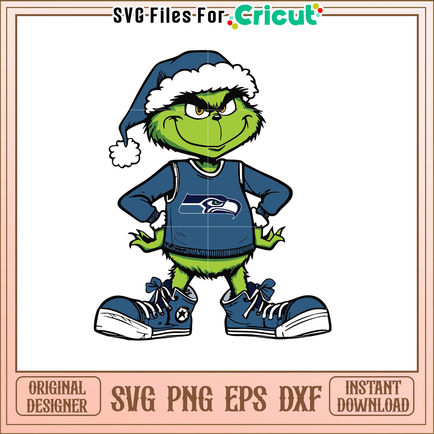 Grinch Seattle Seahawks SVG Design