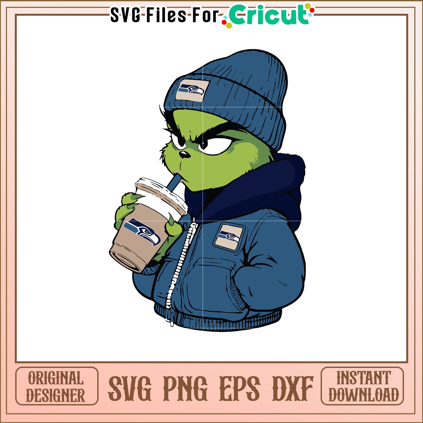 Grinch Seattle Seahawks SVG Design for Fans