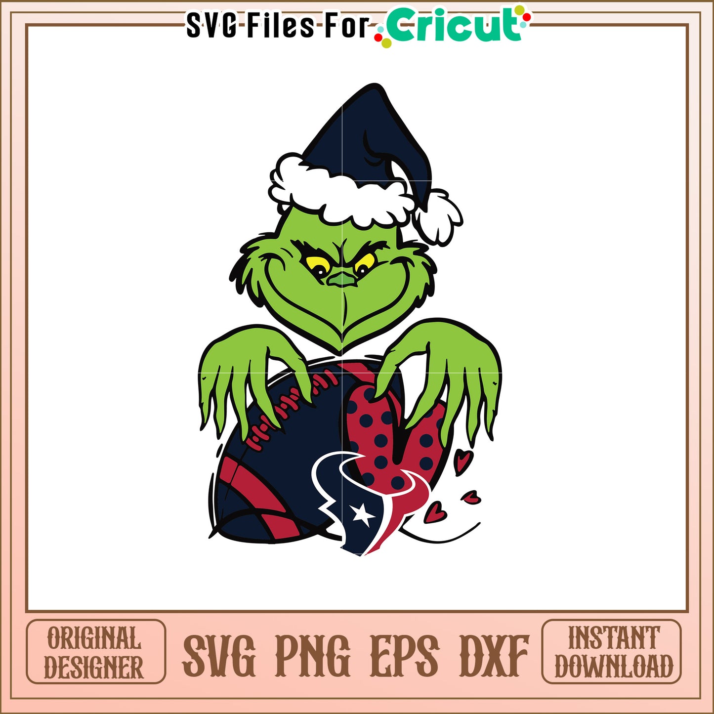 Grinch Texas Texans Christmas SVG