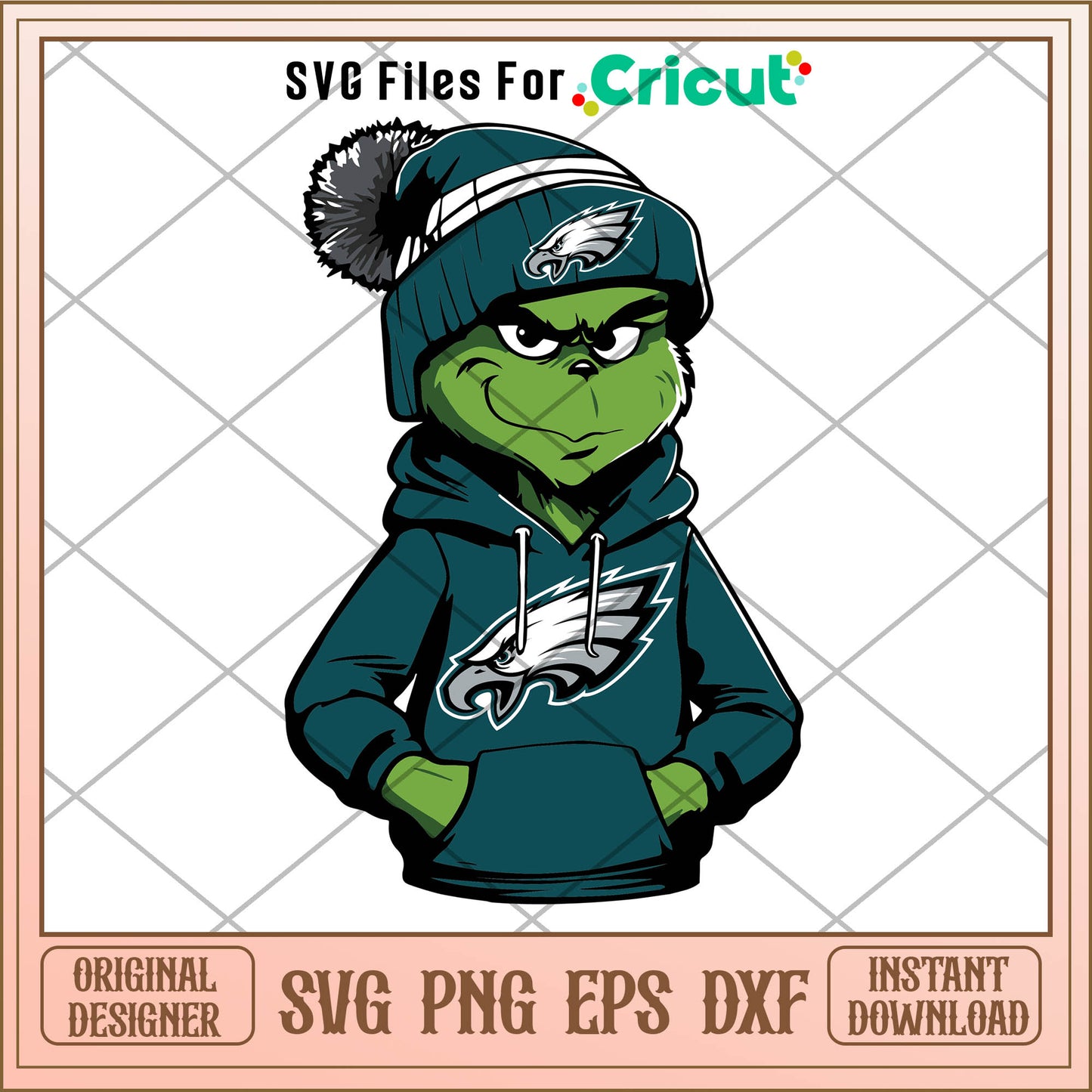 Grinch Wear Philadelphia Eagles Shirt Logo Svg, american eagle grinch svg