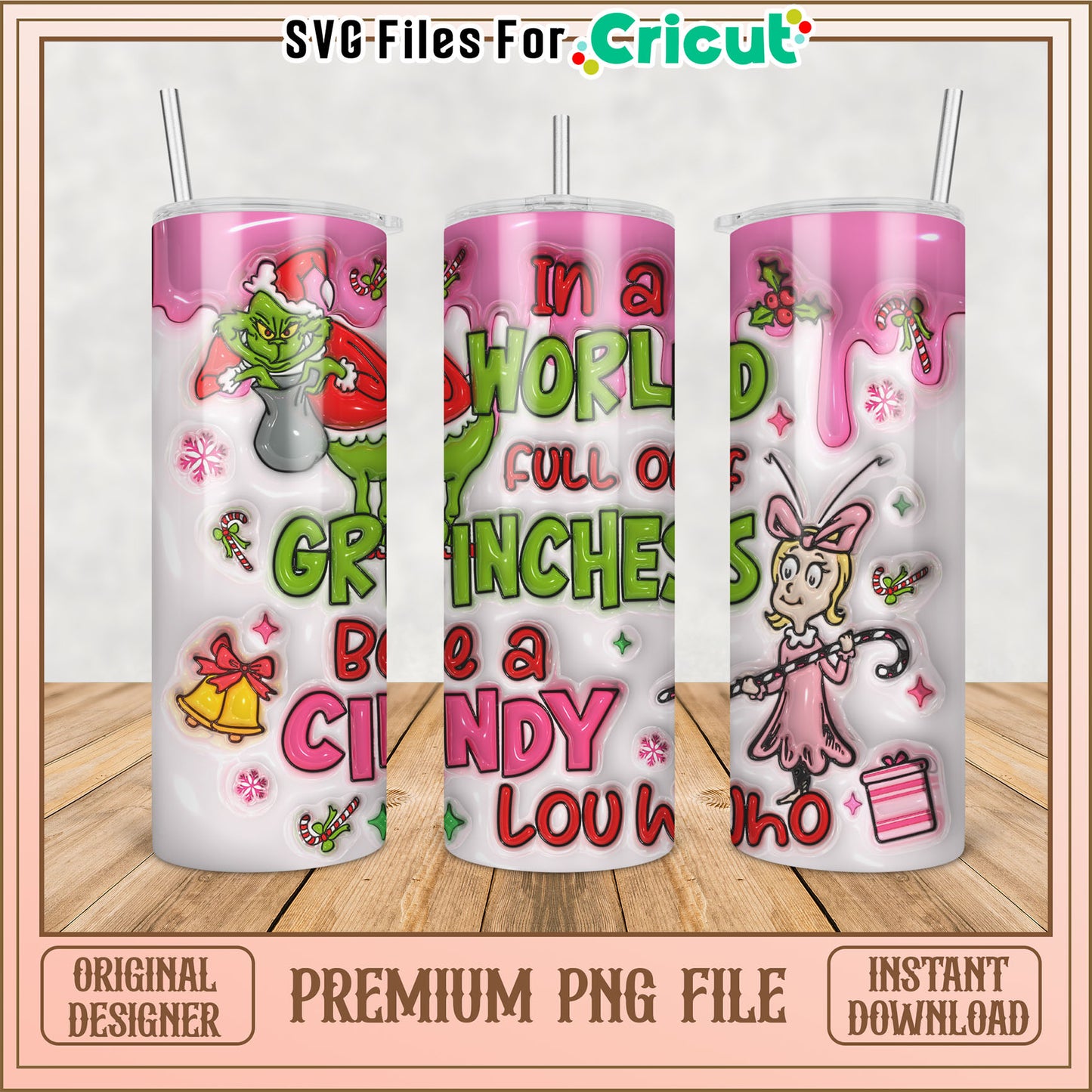 Grinch & Cindy Lou Who PNG Sublimation