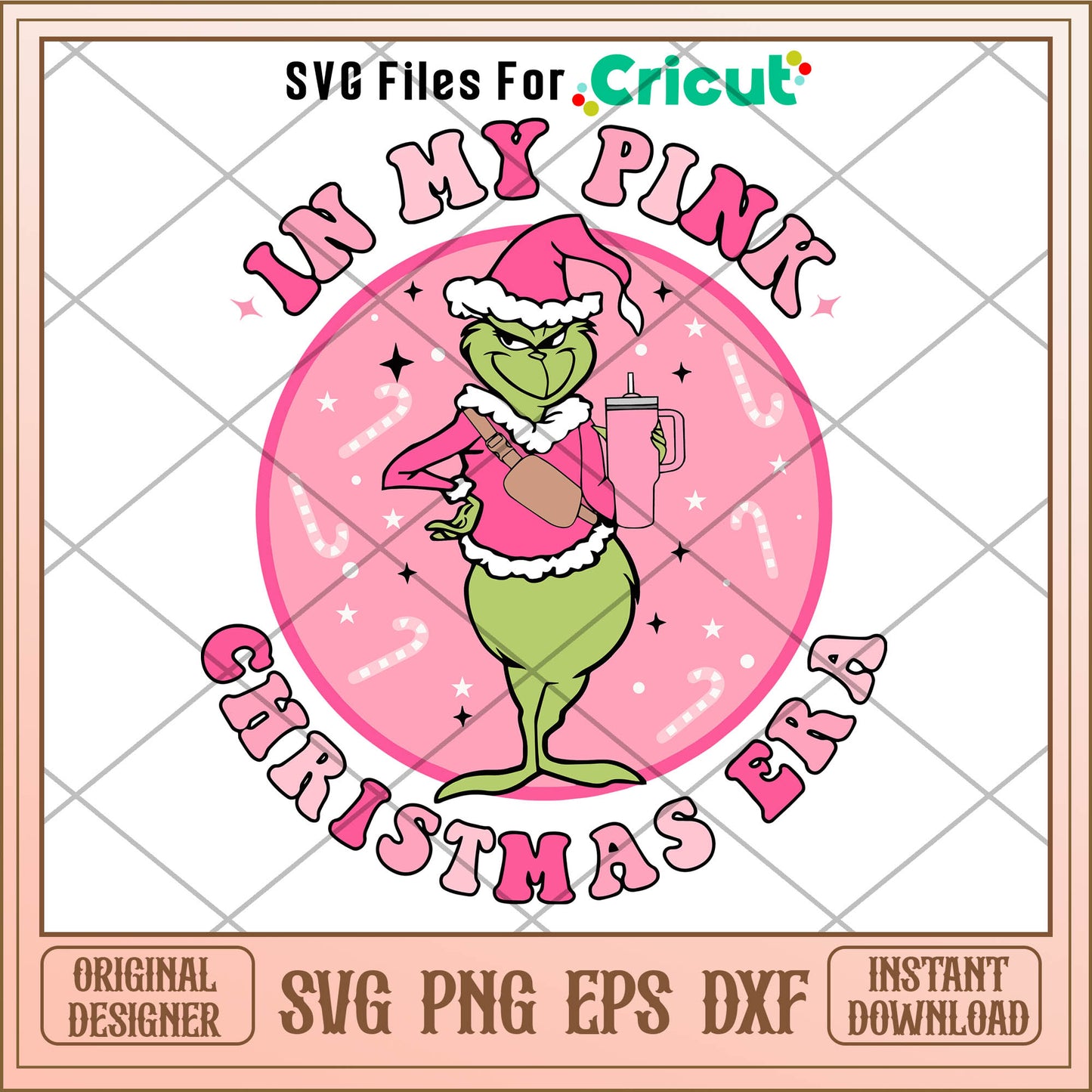 Grinch Santa In My Pink Christmas Era SVG, pink christmas svg