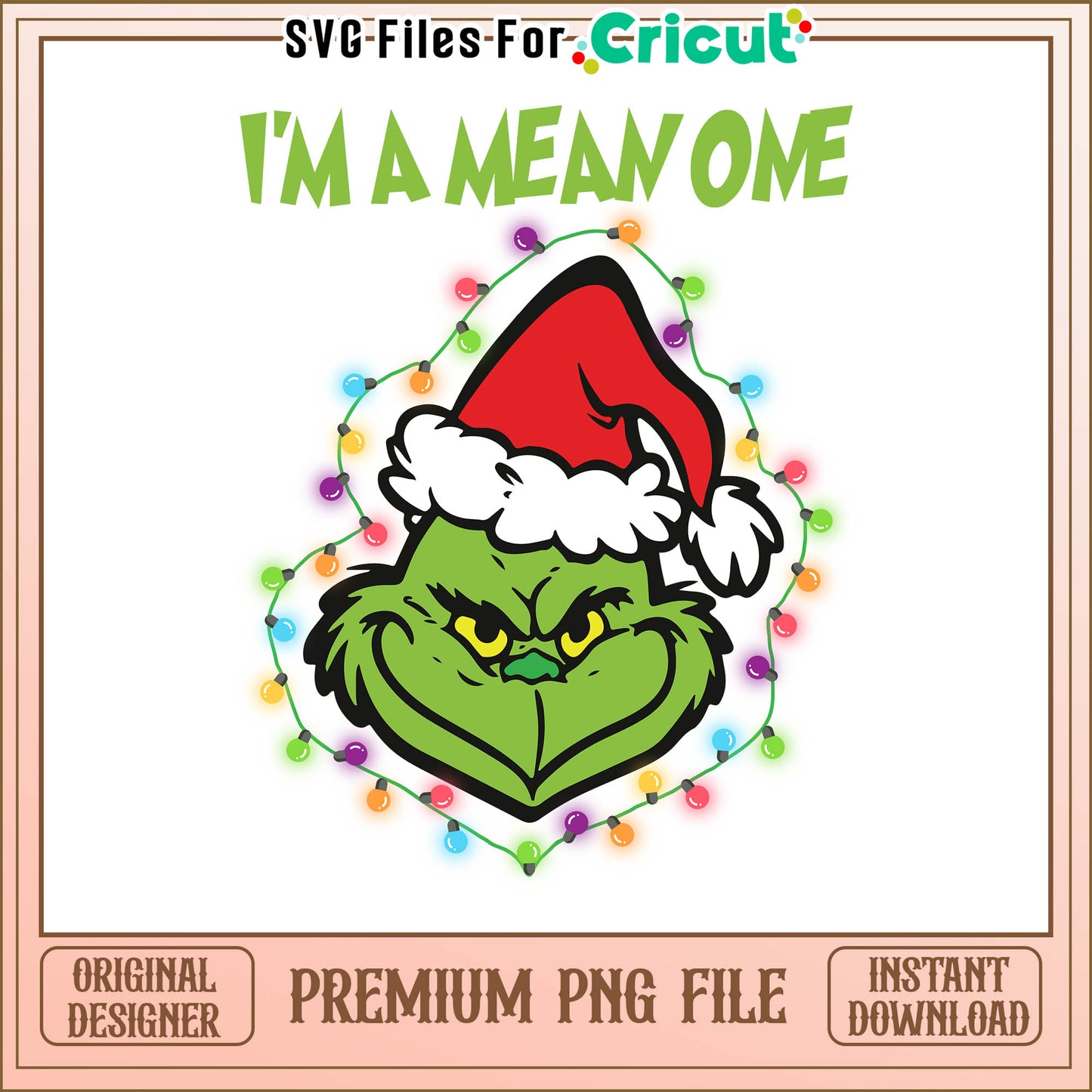 Grinch a mean one merry christmas png, grinch face paint png