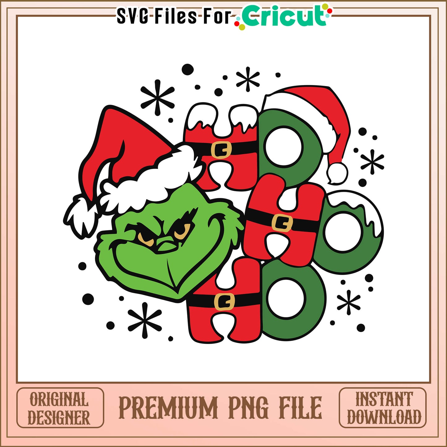 Grinch head hohoho merry christmas png, disney plus the grinch png