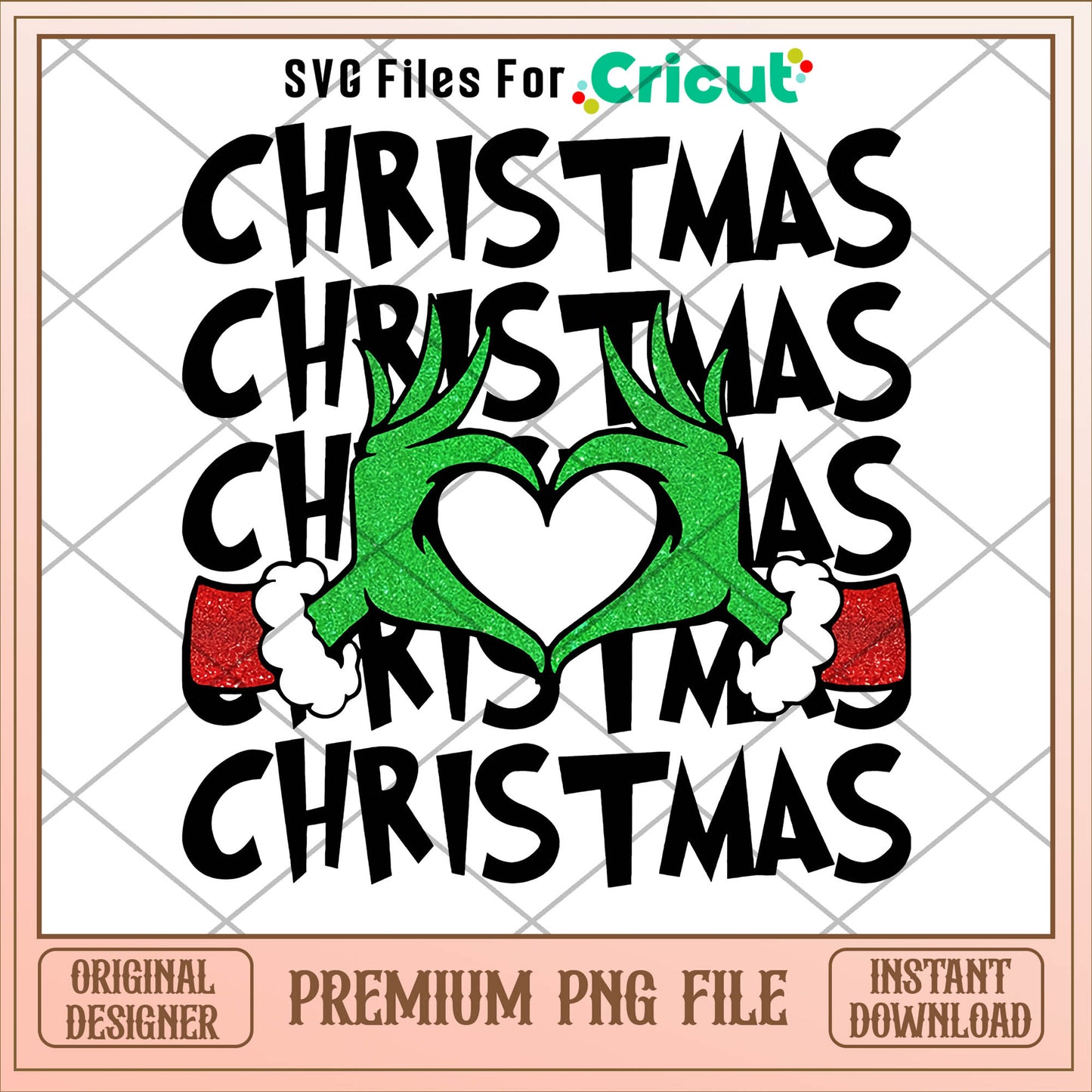 Grinch love christmas png, grinch png, christmas png